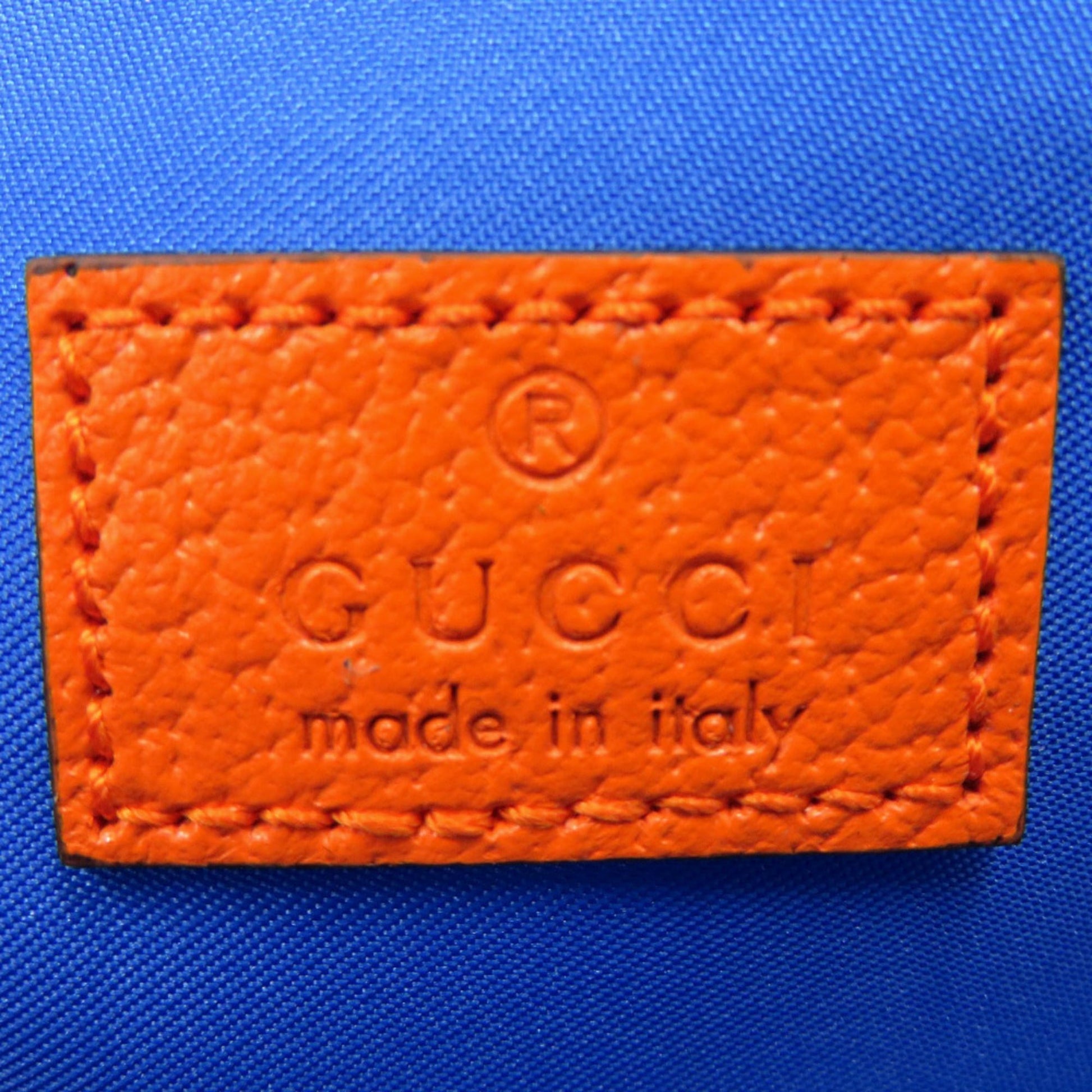Gucci Blue Orange Purple Nylon Rubber Fanny Pack