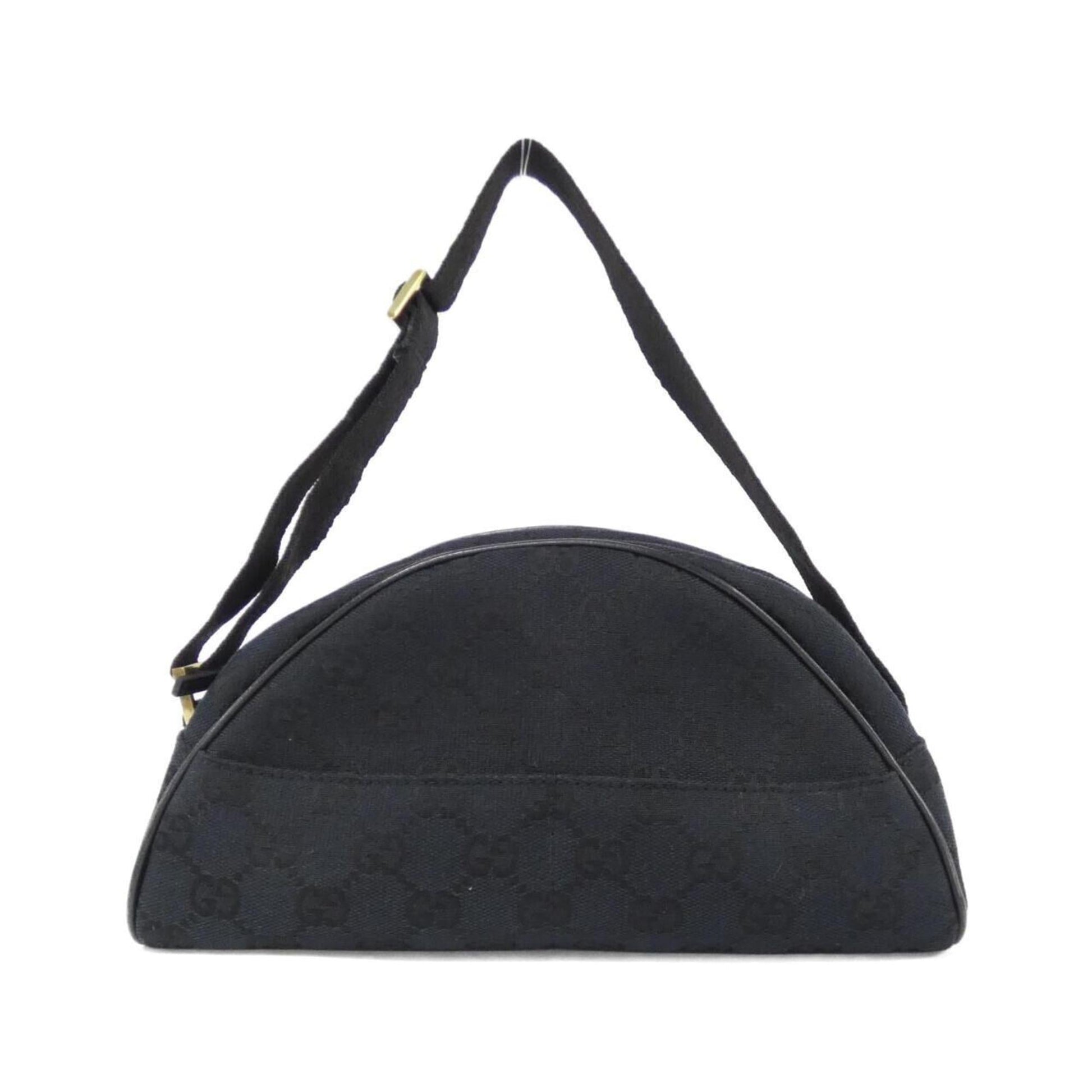 Gucci Black Gg Canvas Handbag