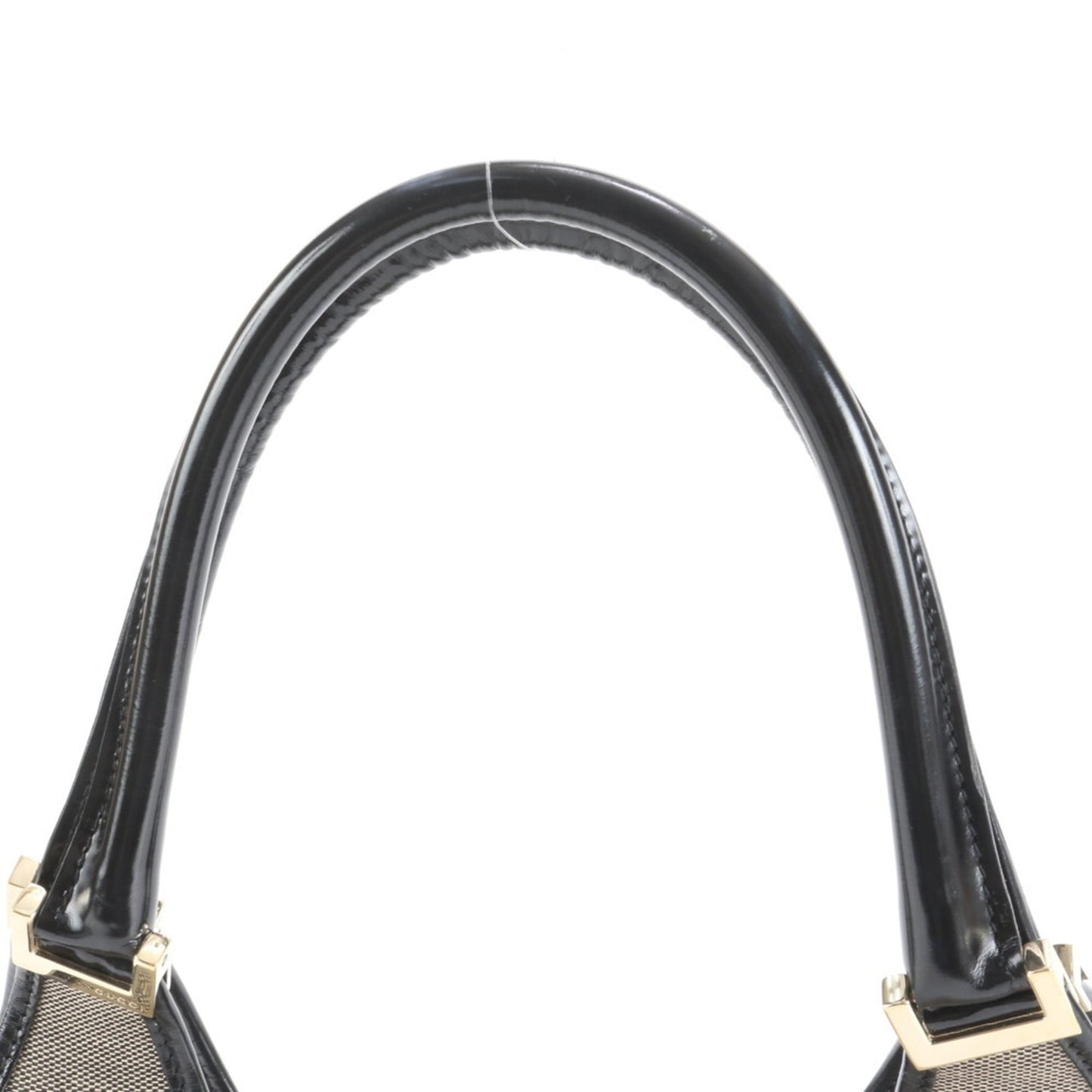 Gucci Beige Leather Canvas Handbag