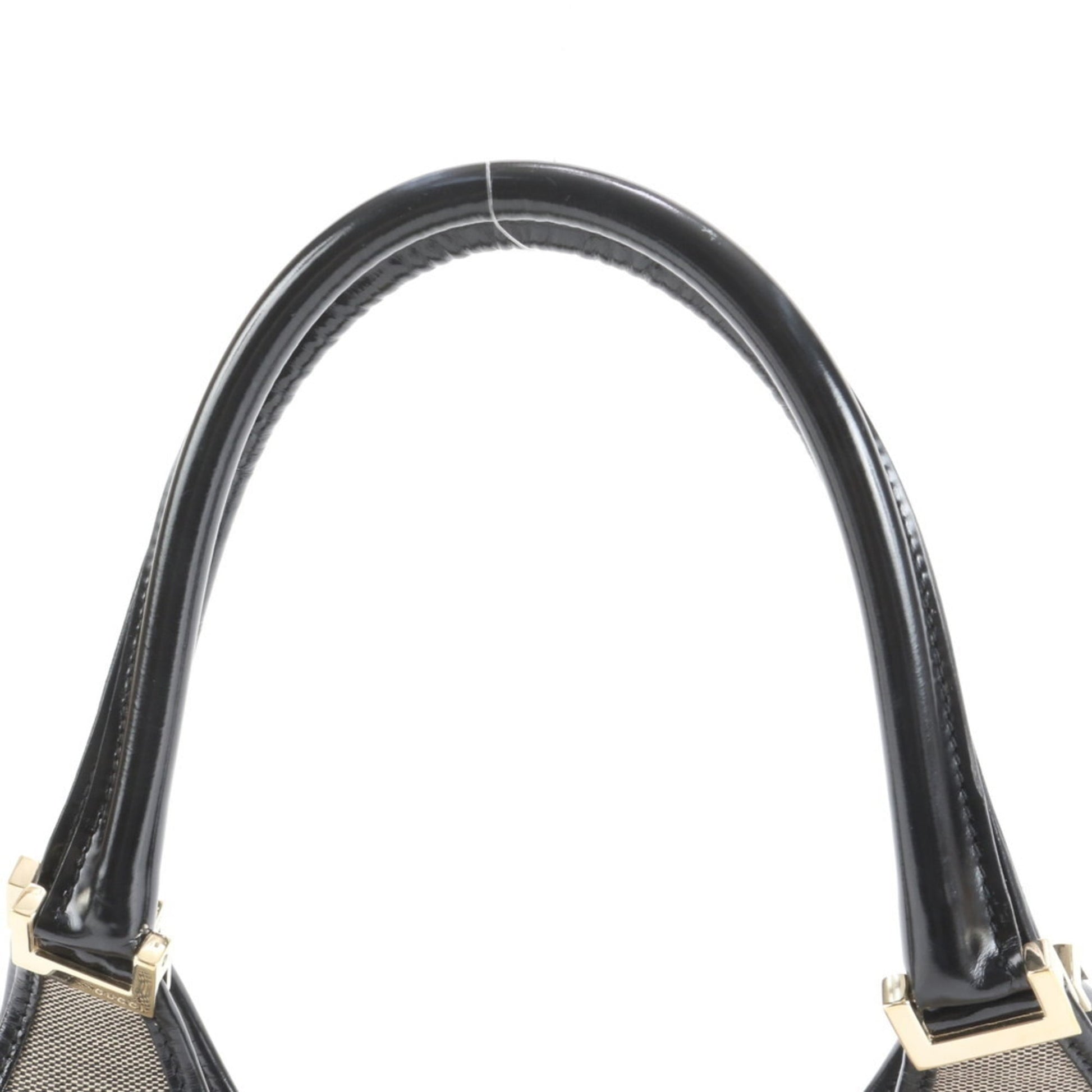 Gucci Beige Leather Canvas Handbag