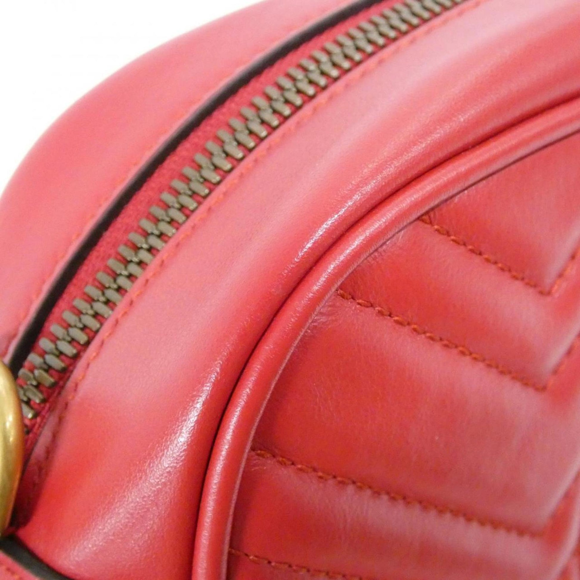Gucci Red Color Leather Shoulder Bag