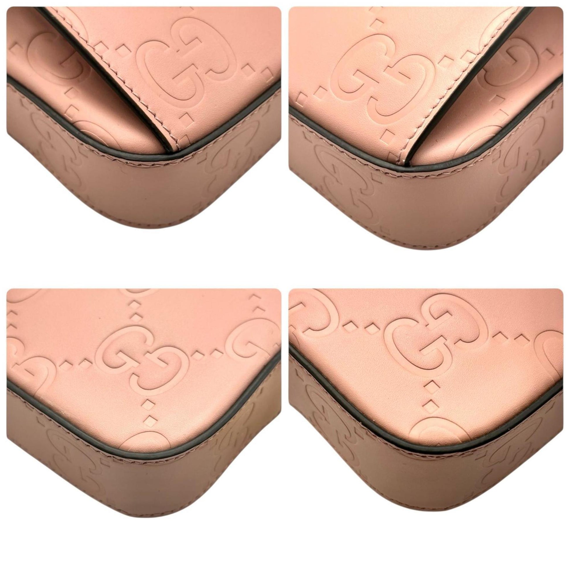 Gucci Pink Leather Shoulder Bag