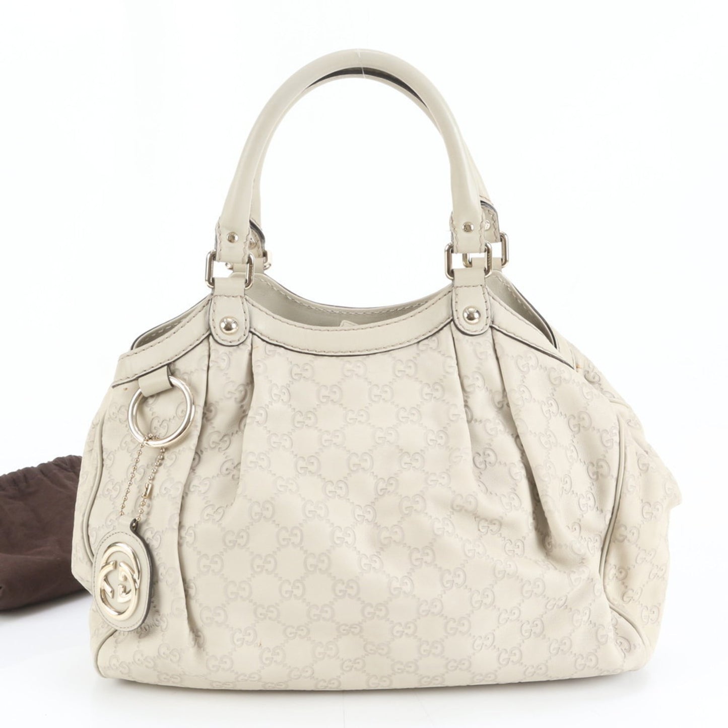 Gucci Ivory Leather Tote Bag