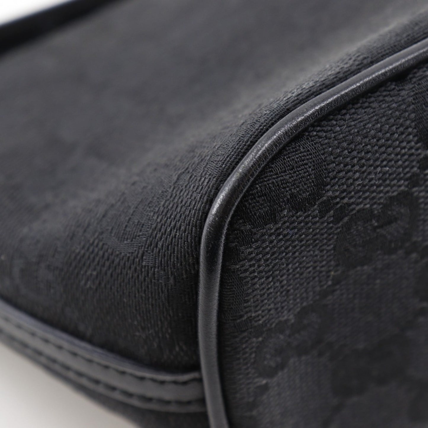 Gucci Black Gg Canvas Pouch