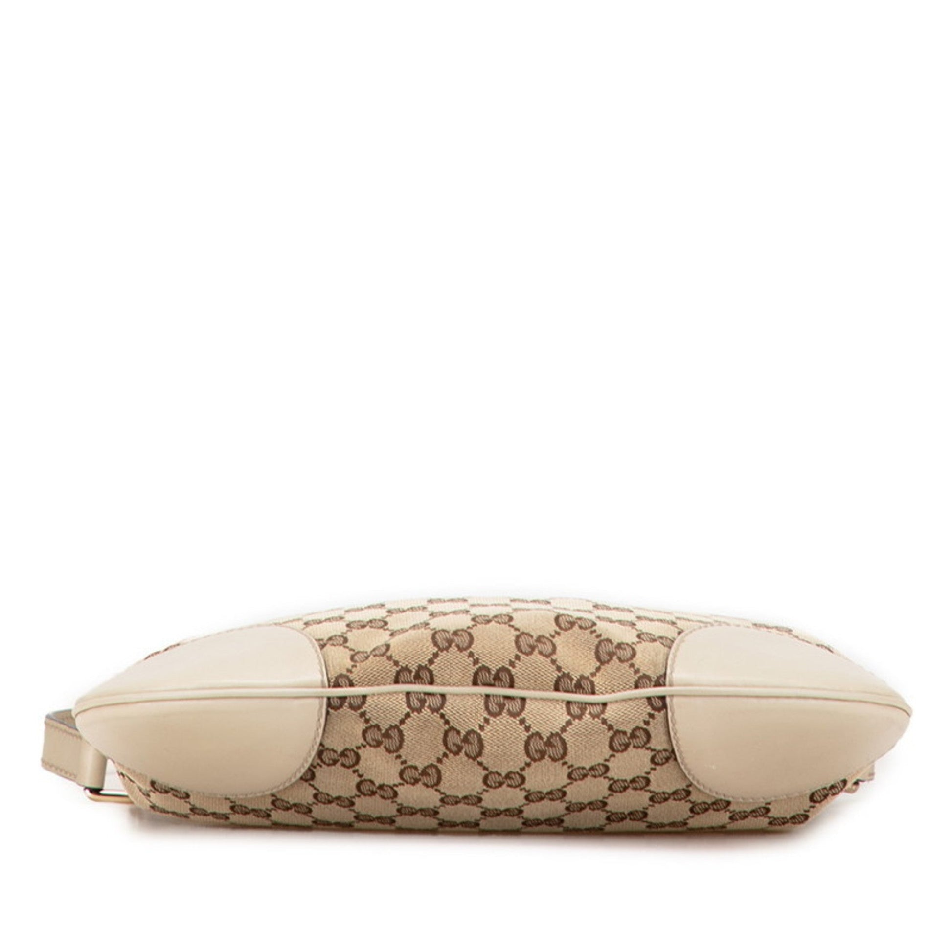 Gucci Gg Canvas Beige Gg Canvas Leather Shoulder Bag