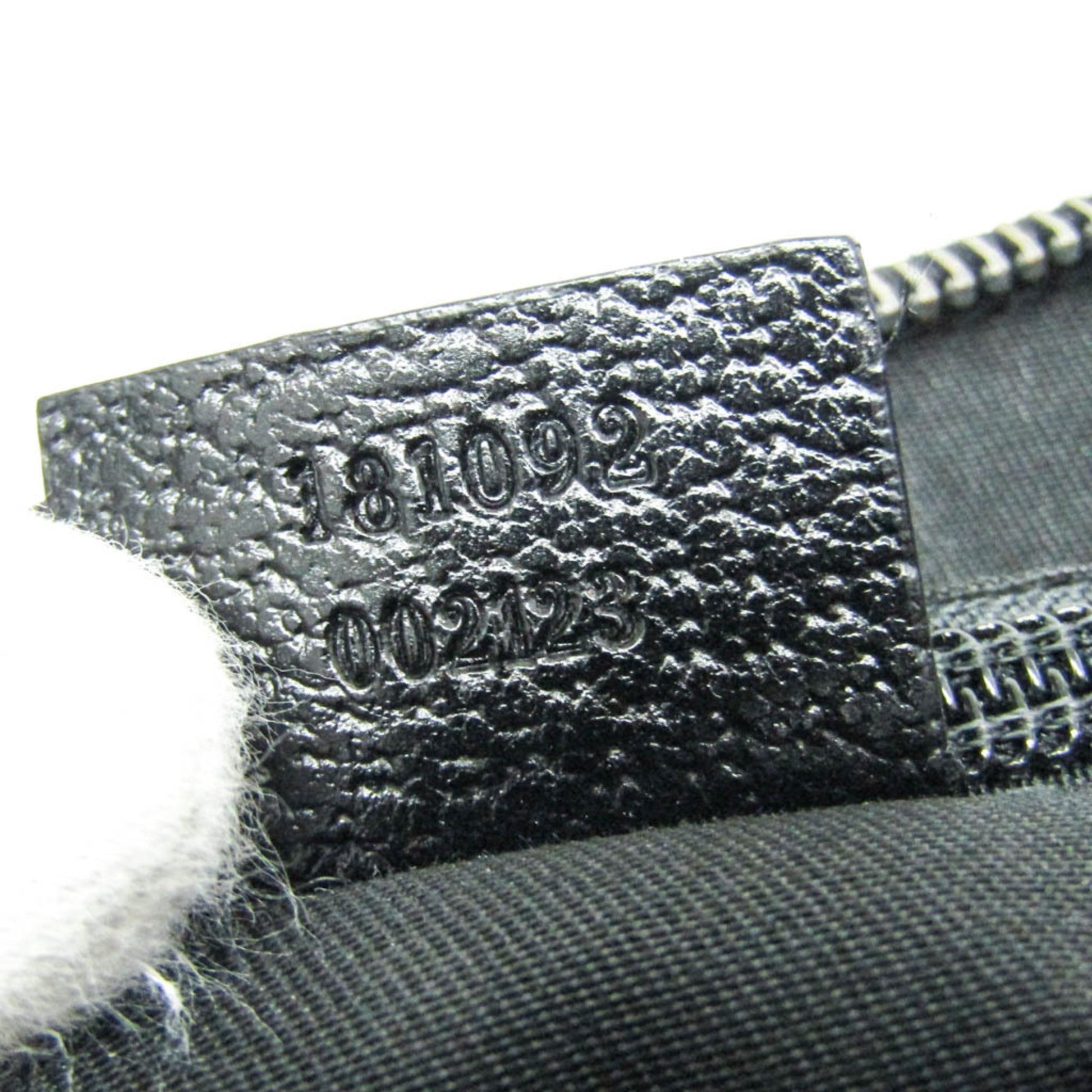Gucci Gg Canvas Black Gg Canvas Leather Shoulder Bag