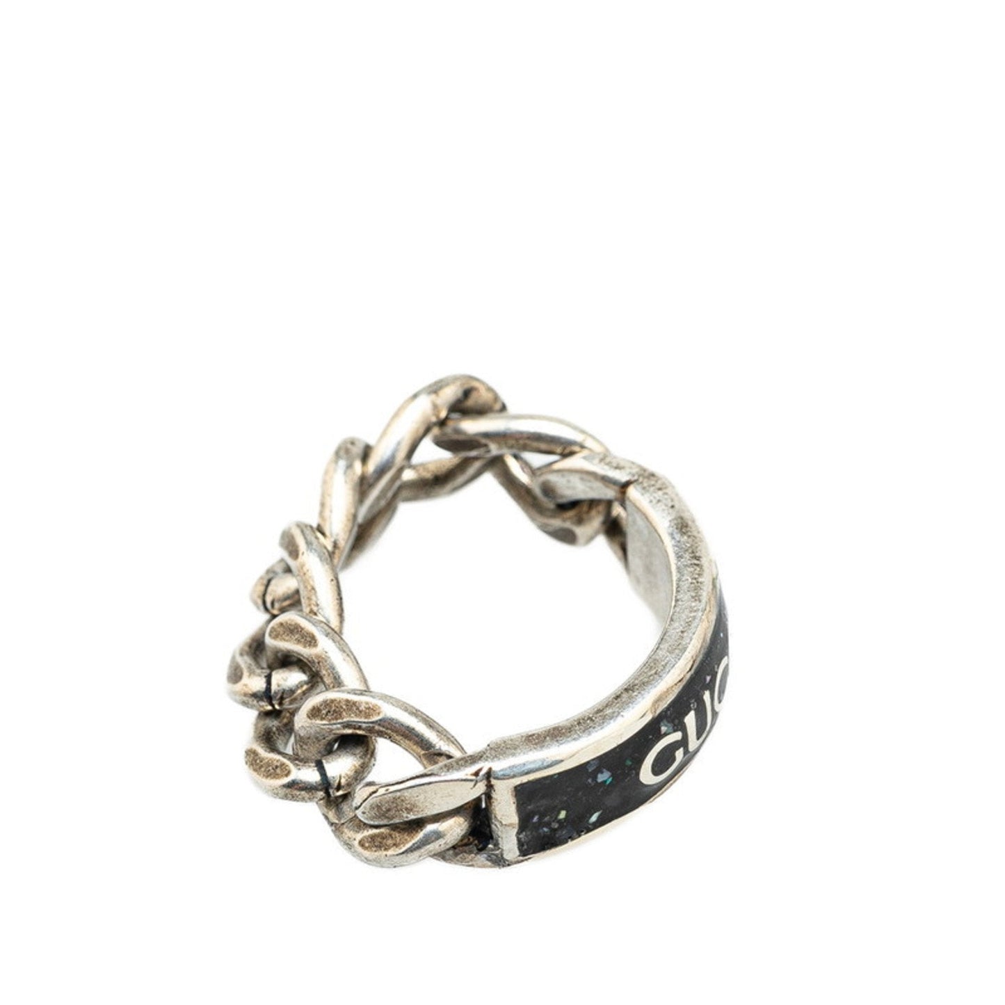 Gucci Silver Black Silver 925 Band Ring