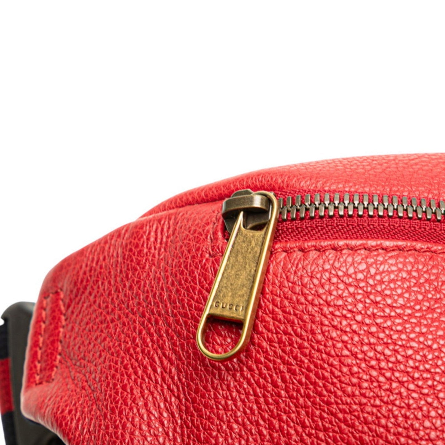 Gucci Sherry Line Red Color Leather Fanny Pack