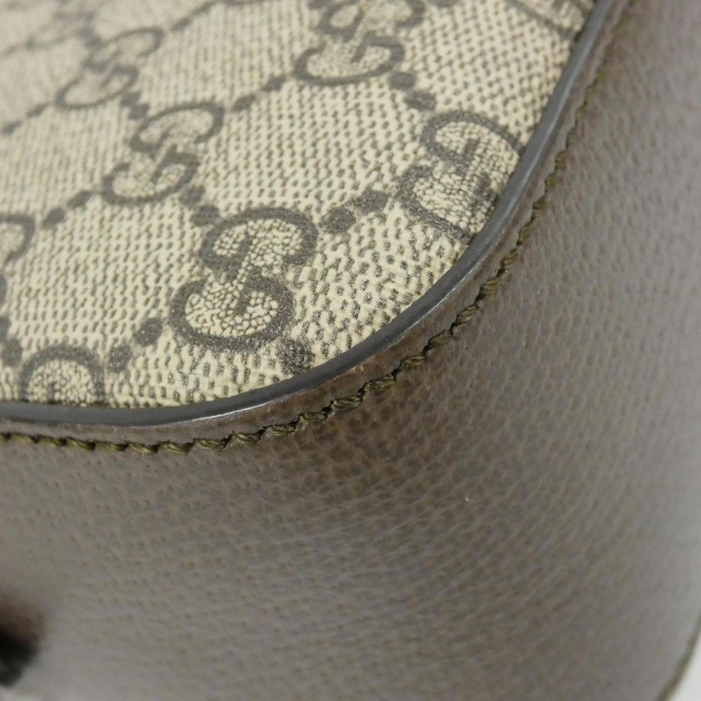 Gucci Beige Brown Gg Supreme Leather Shoulder Bag