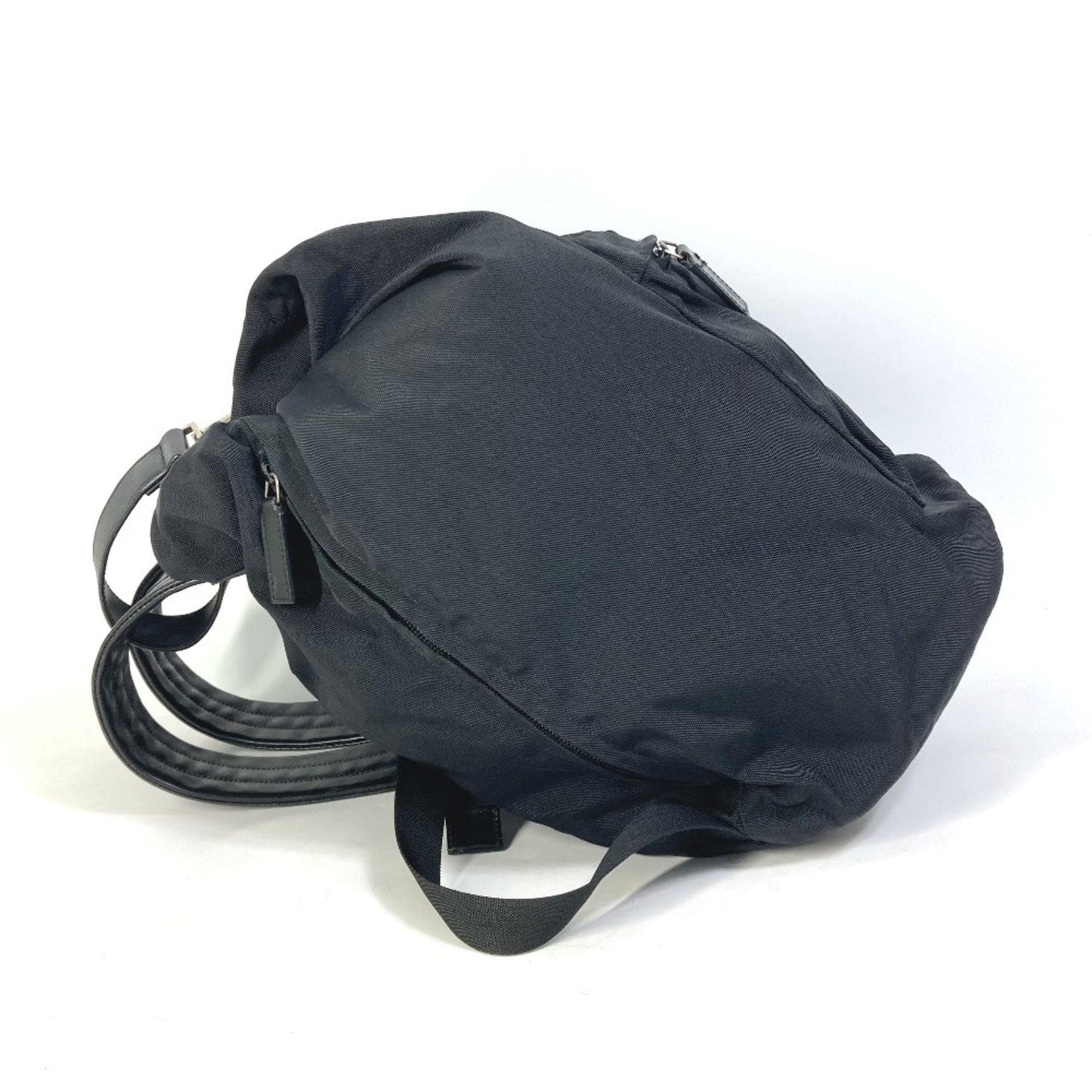 Gucci Black Nylon Leather Backpack