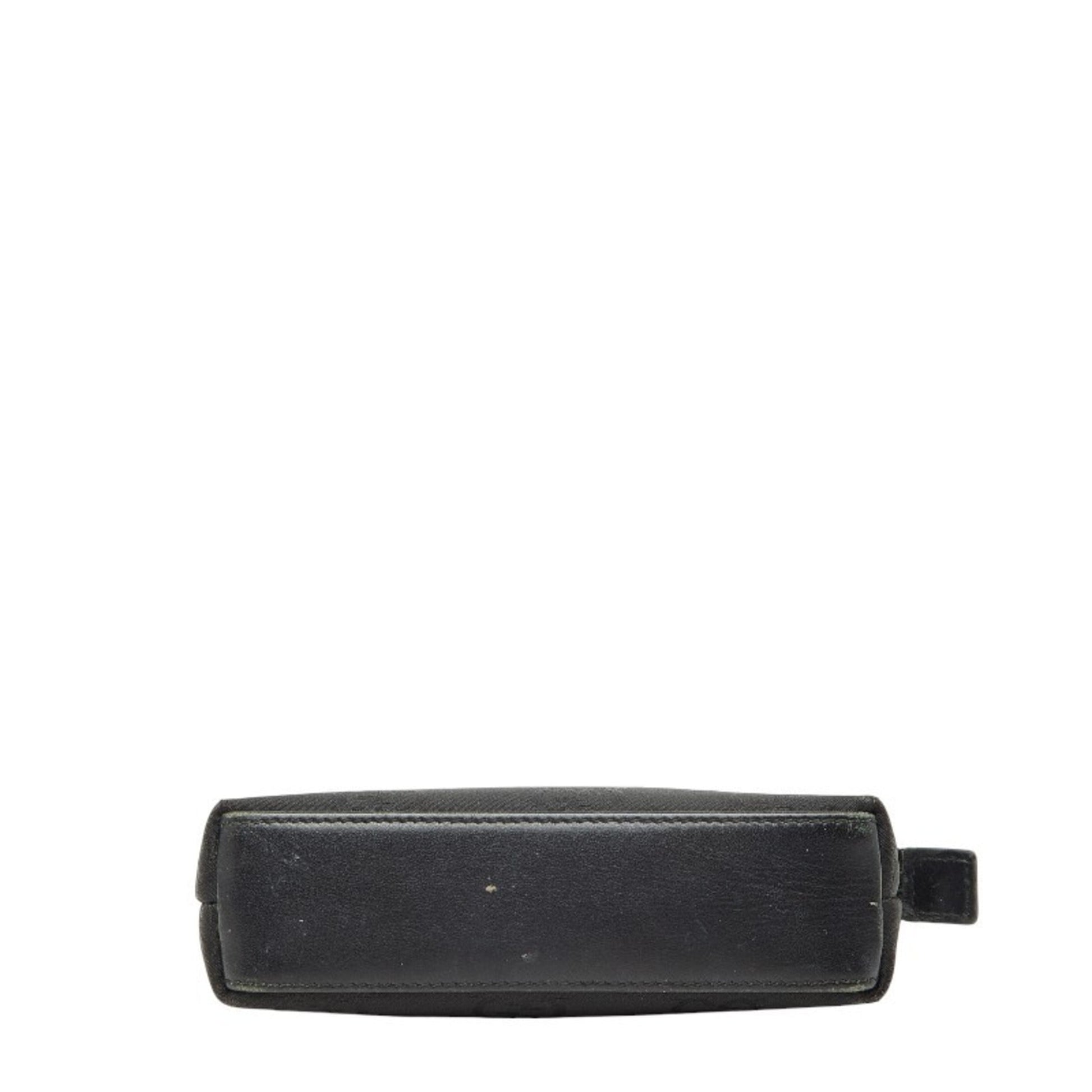 Gucci Black Nylon Leather Pouch
