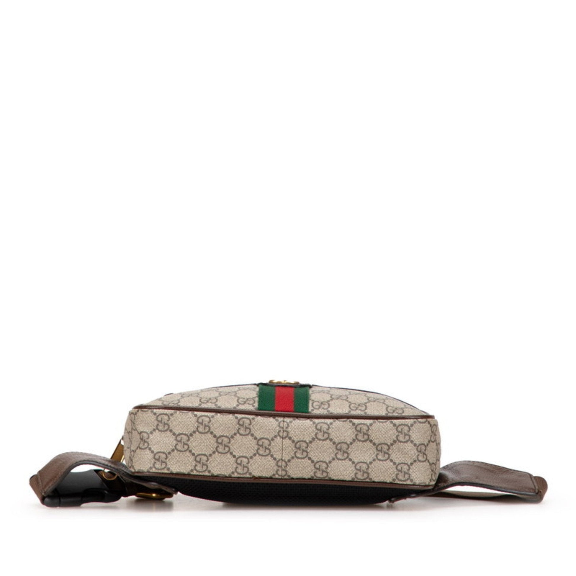 Gucci Beige Brown Pvc Leather Sling Bag