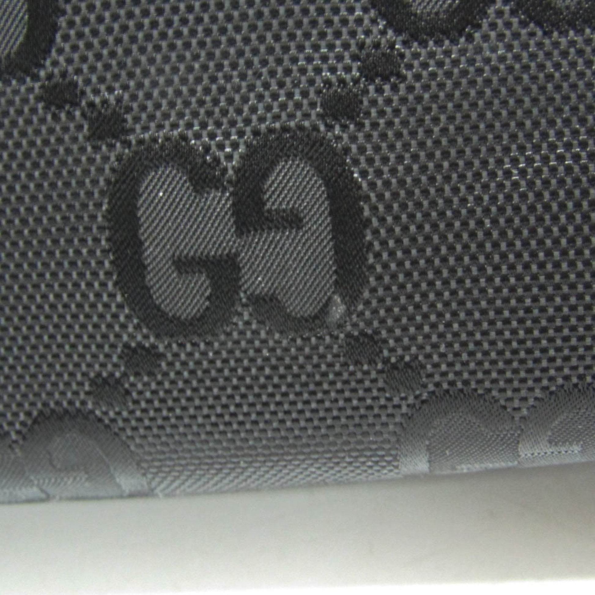 Gucci Black Nylon Canvas Leather Handbag Shoulder Bag