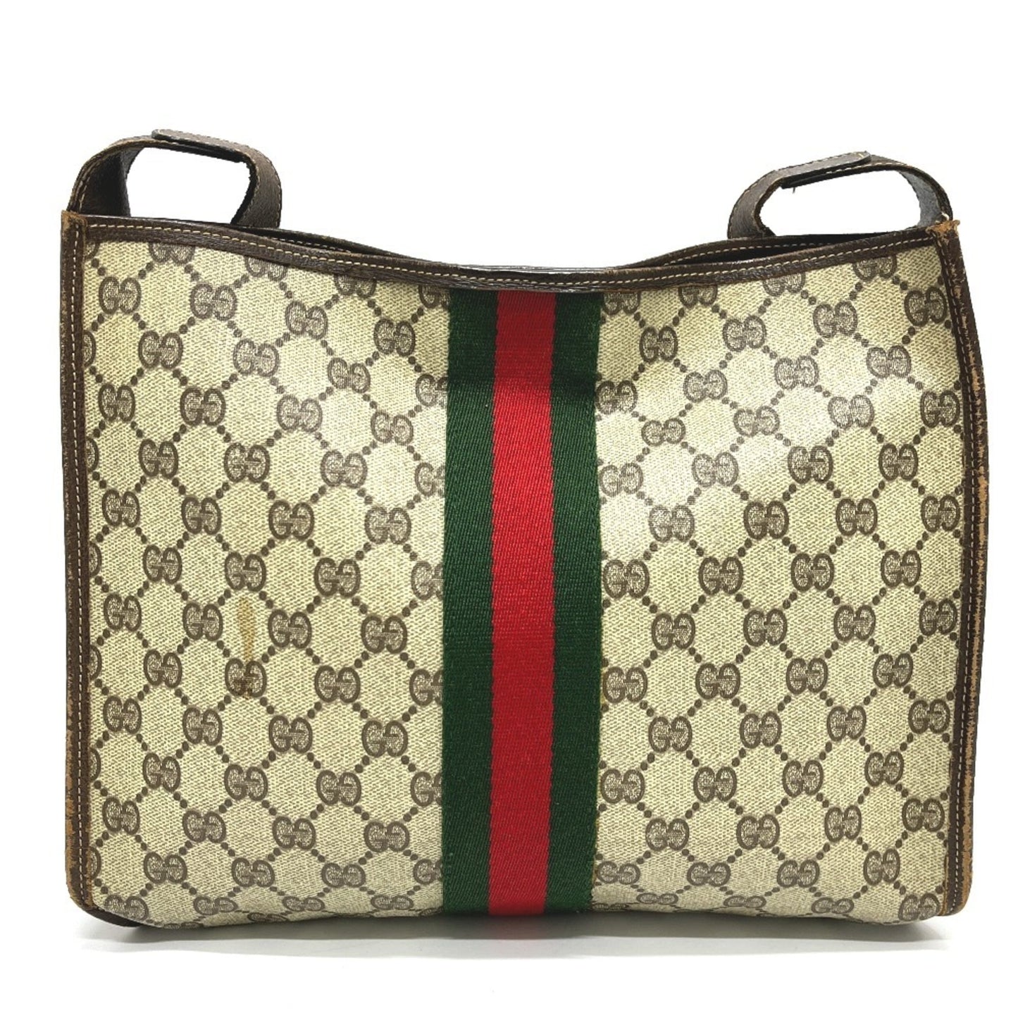 Gucci Brown Pvc Leather Shoulder Bag