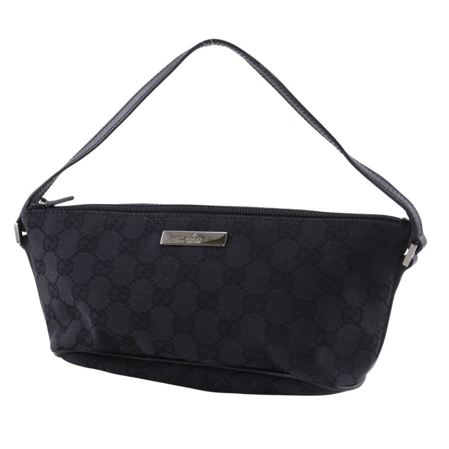 Gucci Black Gg Canvas Handbag