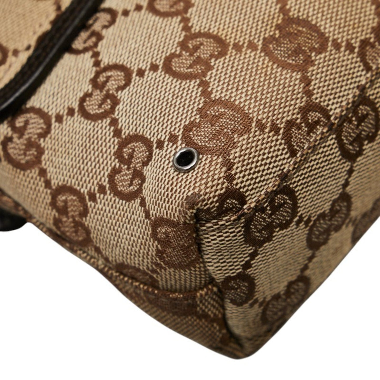 Gucci Beige Brown Canvas Leather Fanny Pack