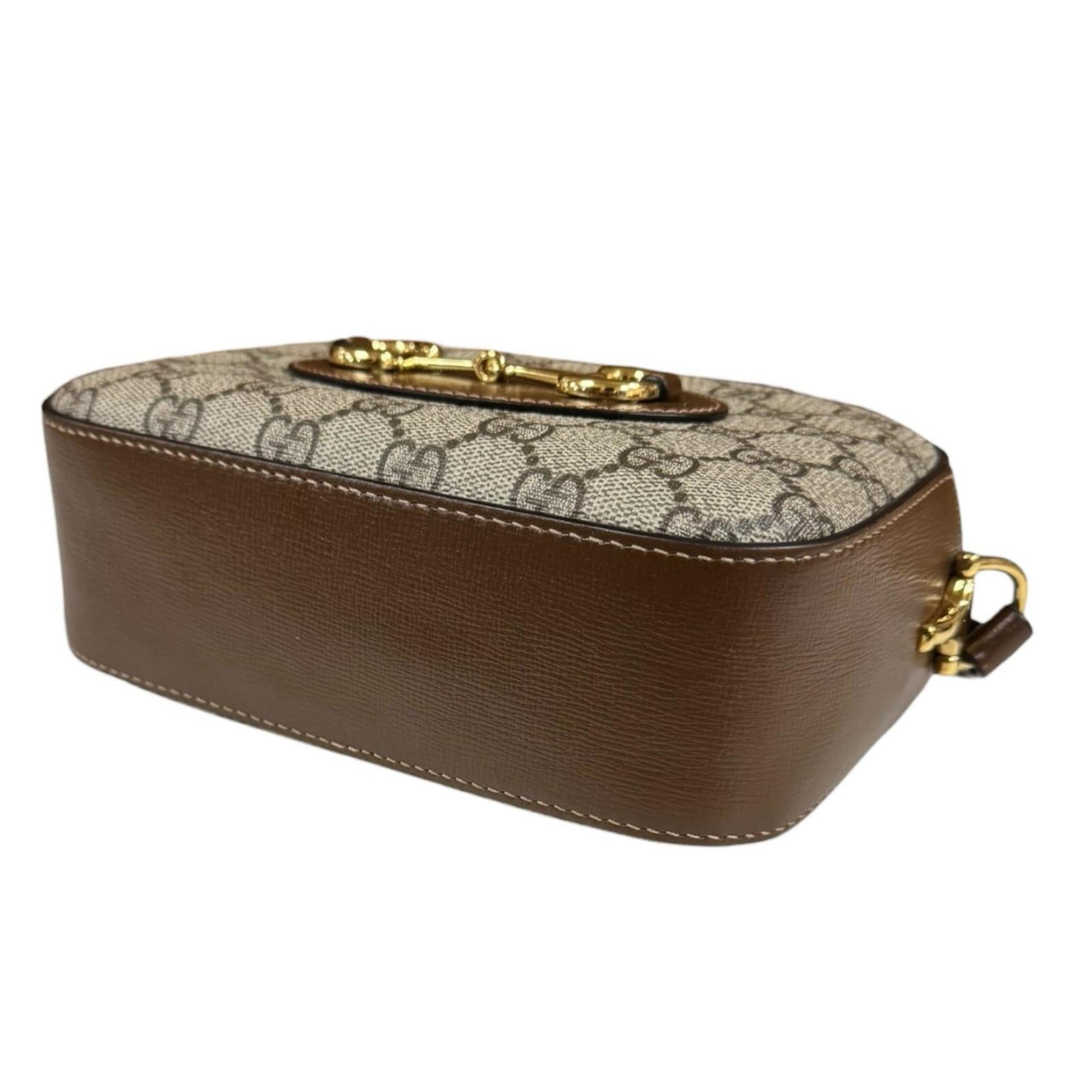 Gucci Horsebit Brown Gg Supreme Shoulder Bag