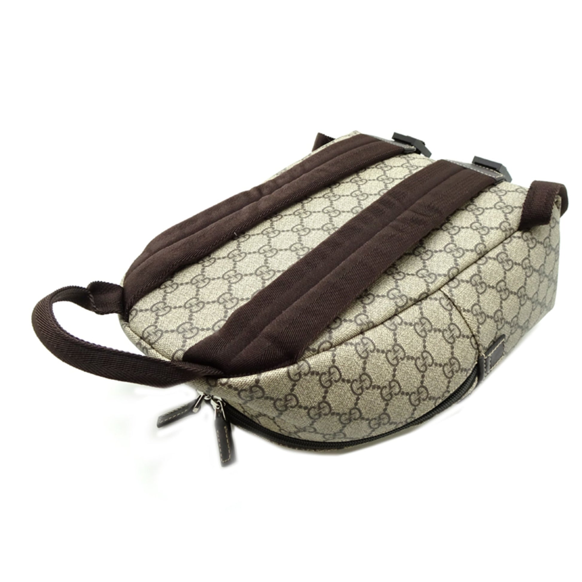 Gucci Brown Gg Supreme Leather Backpack