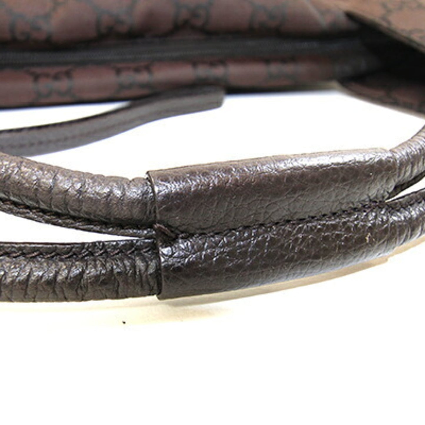 Gucci Dark Brown Nylon Leather Shoulder Bag