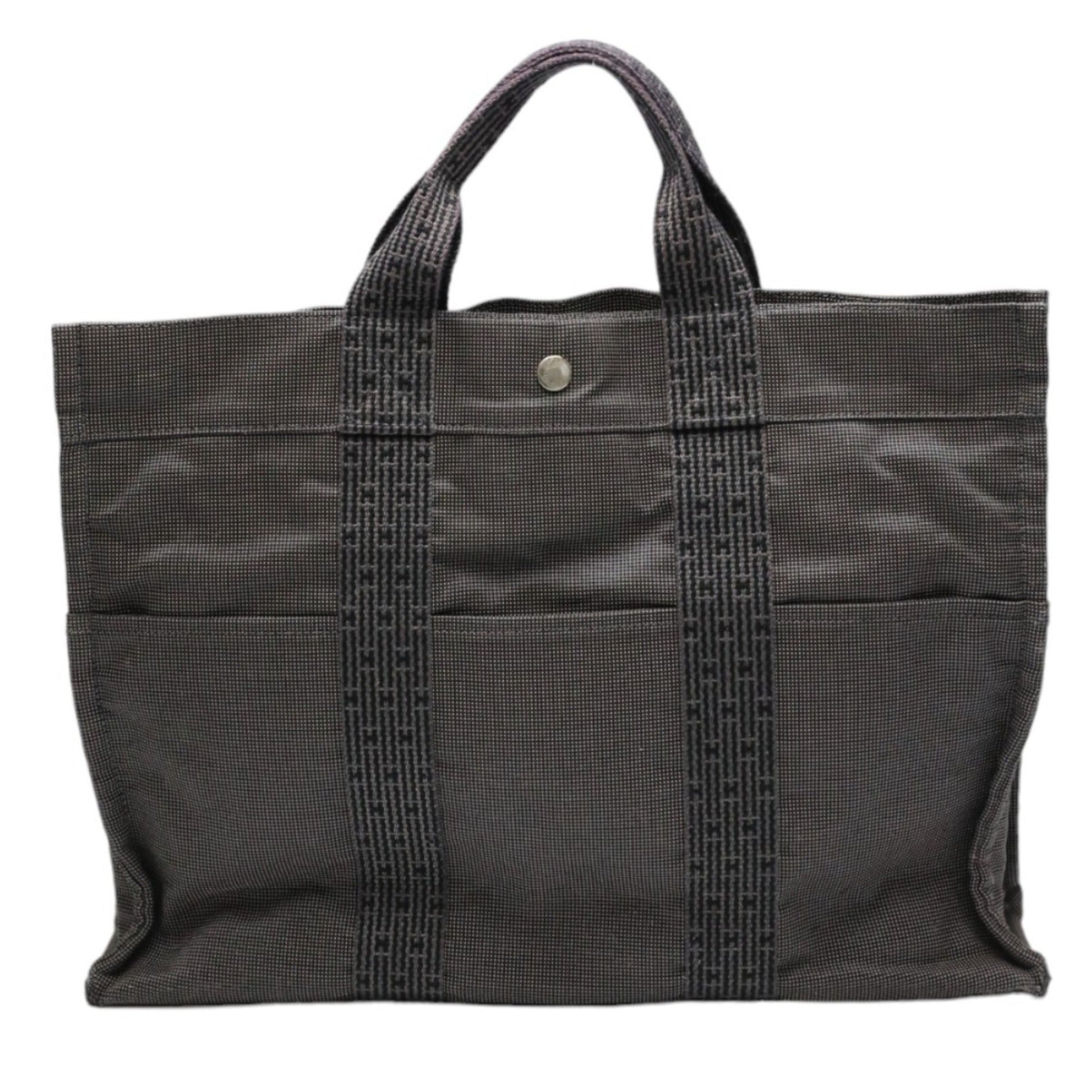 Hermes Tote Bag Canvas Gray Tote Bag 33