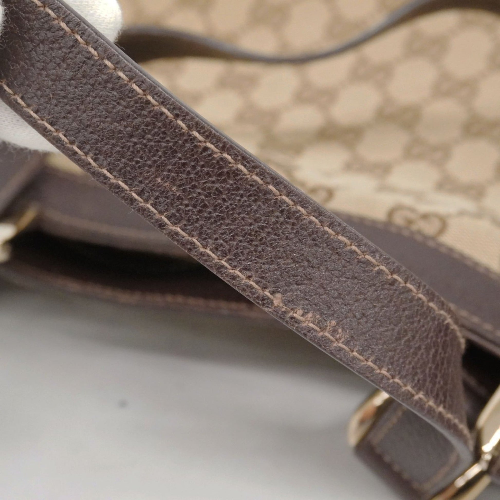 Gucci Brown Canvas Tote Bag