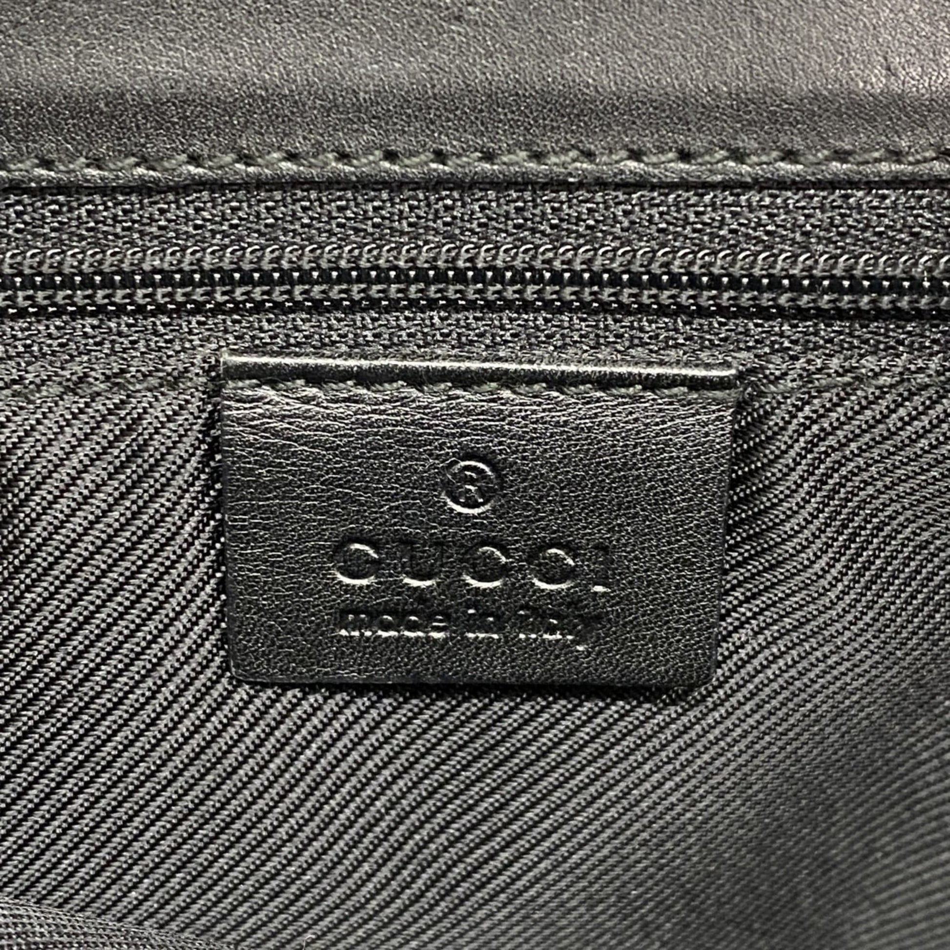 Gucci Black Brown Canvas Tote Bag