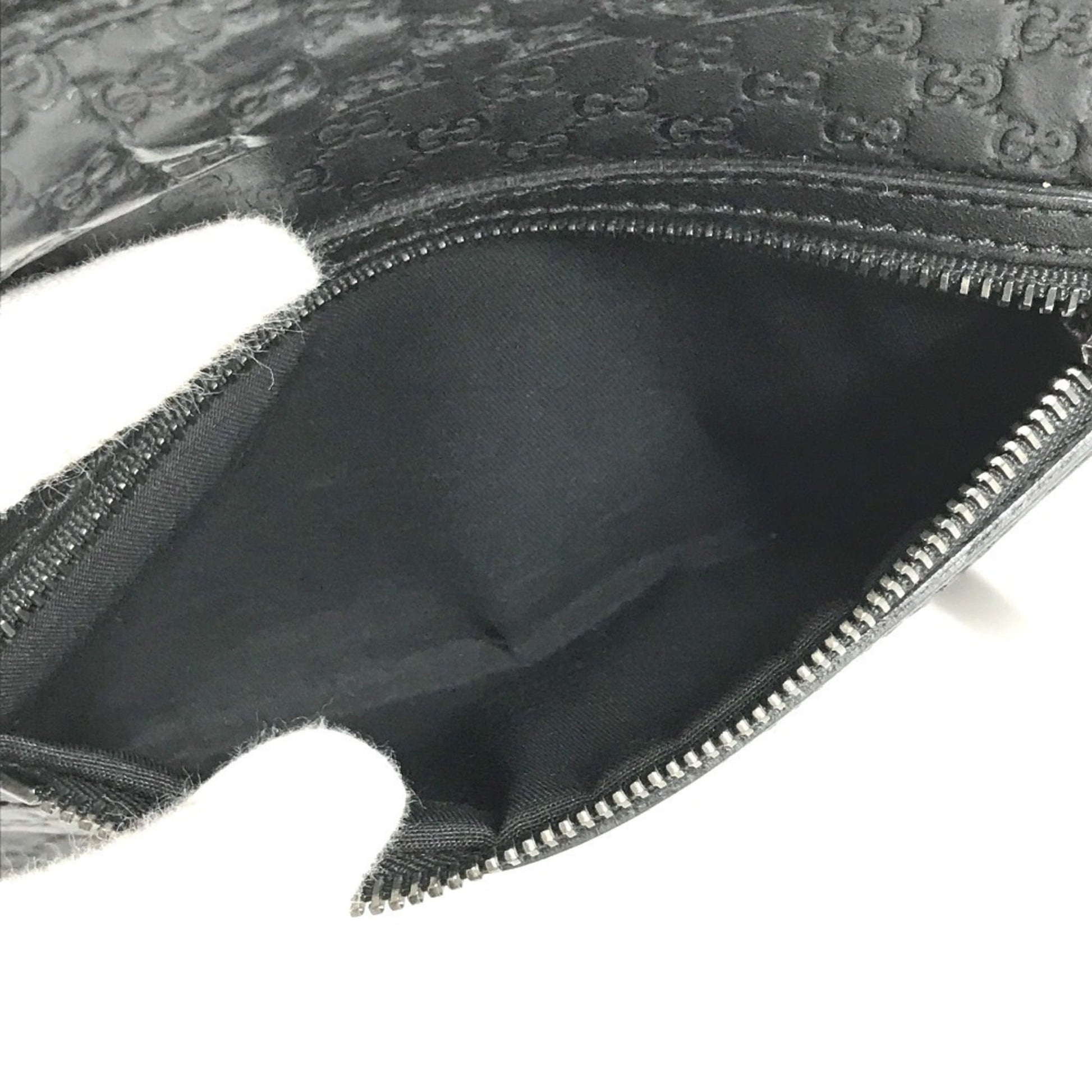 Gucci Guccissima Black Gg Leather Clutch Bag