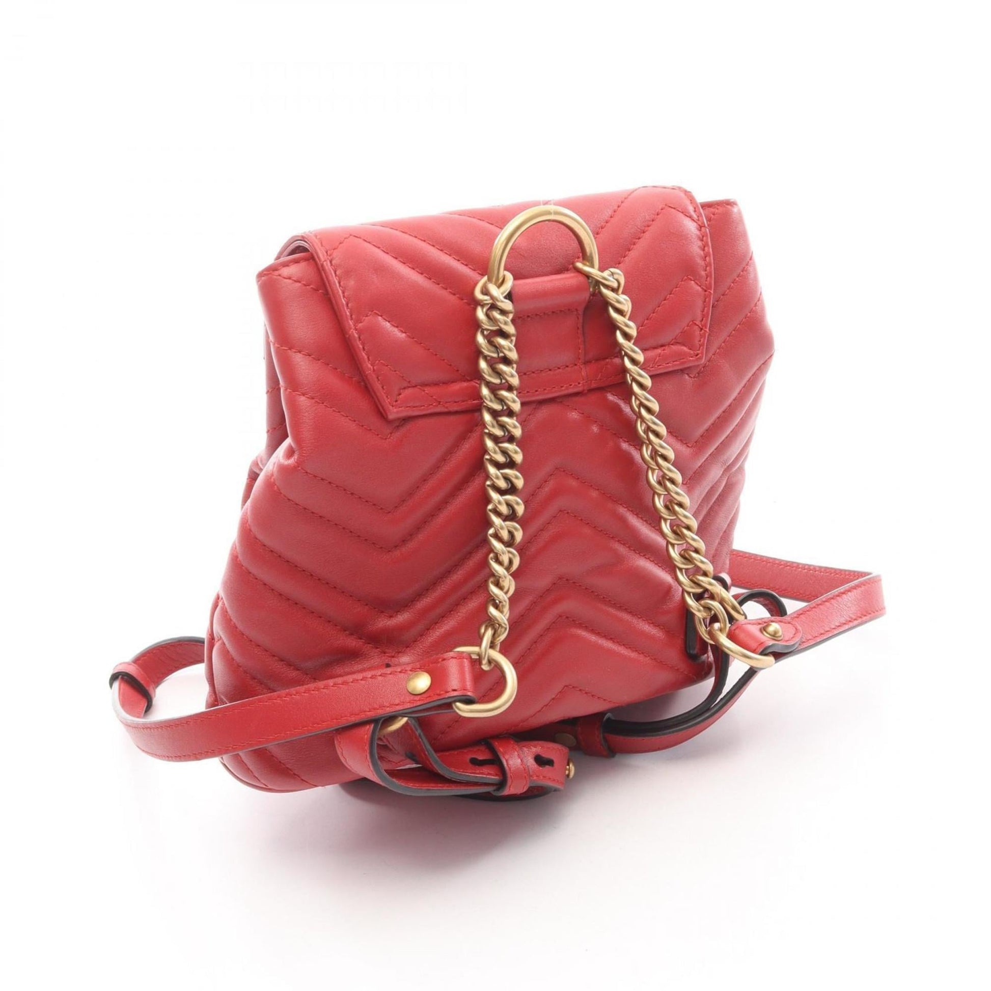 Gucci Red Color Leather Backpack