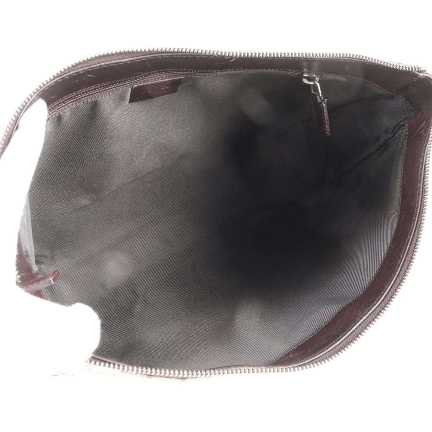 Gucci Brown Leather Coated Canvas Shoulder Bag