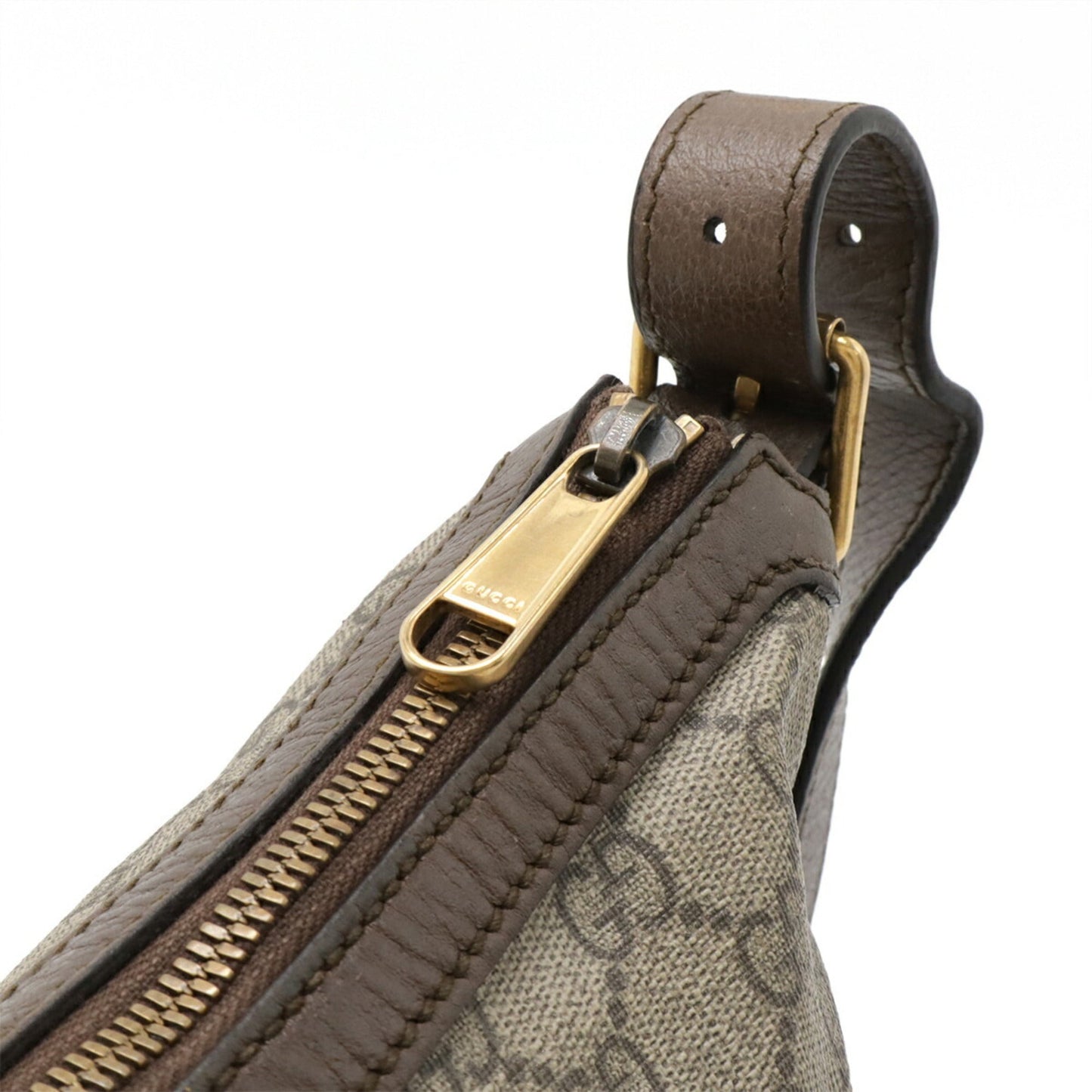 Gucci Beige Brown Green Red Color Gg Supreme Leather Shoulder Bag