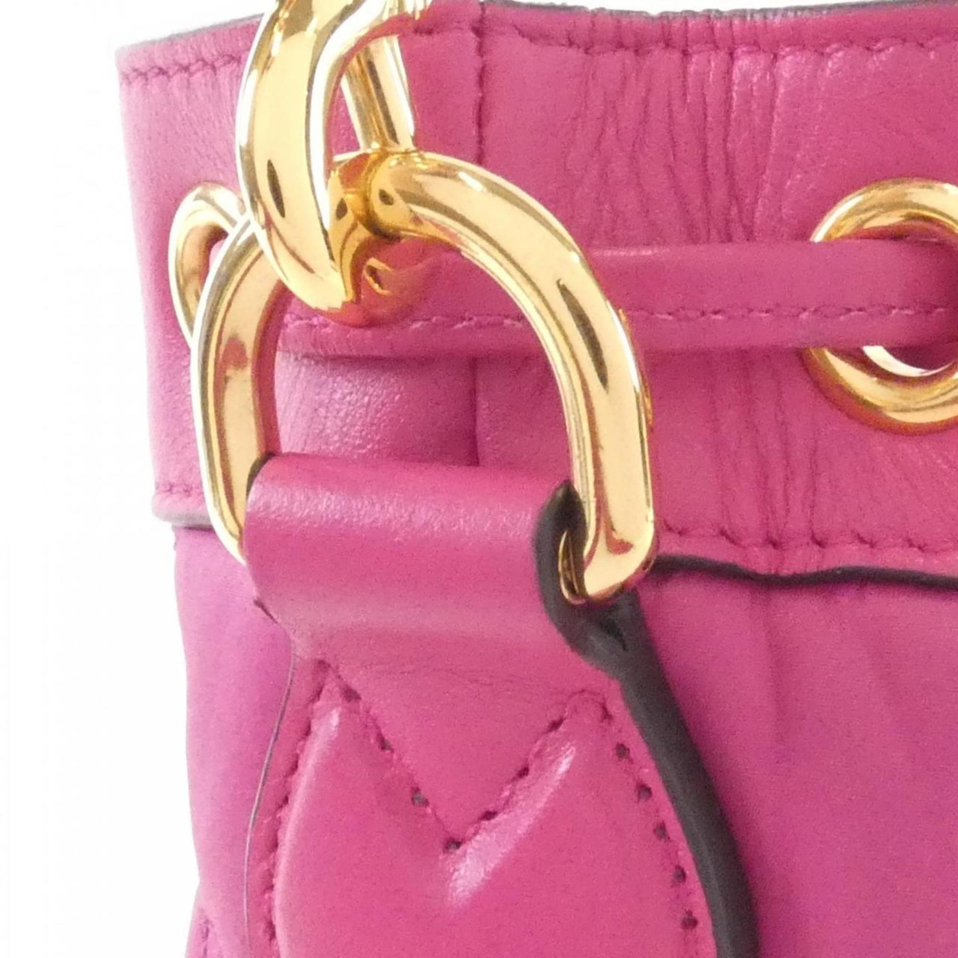 Gucci Pink Nylon Leather Shoulder Bag