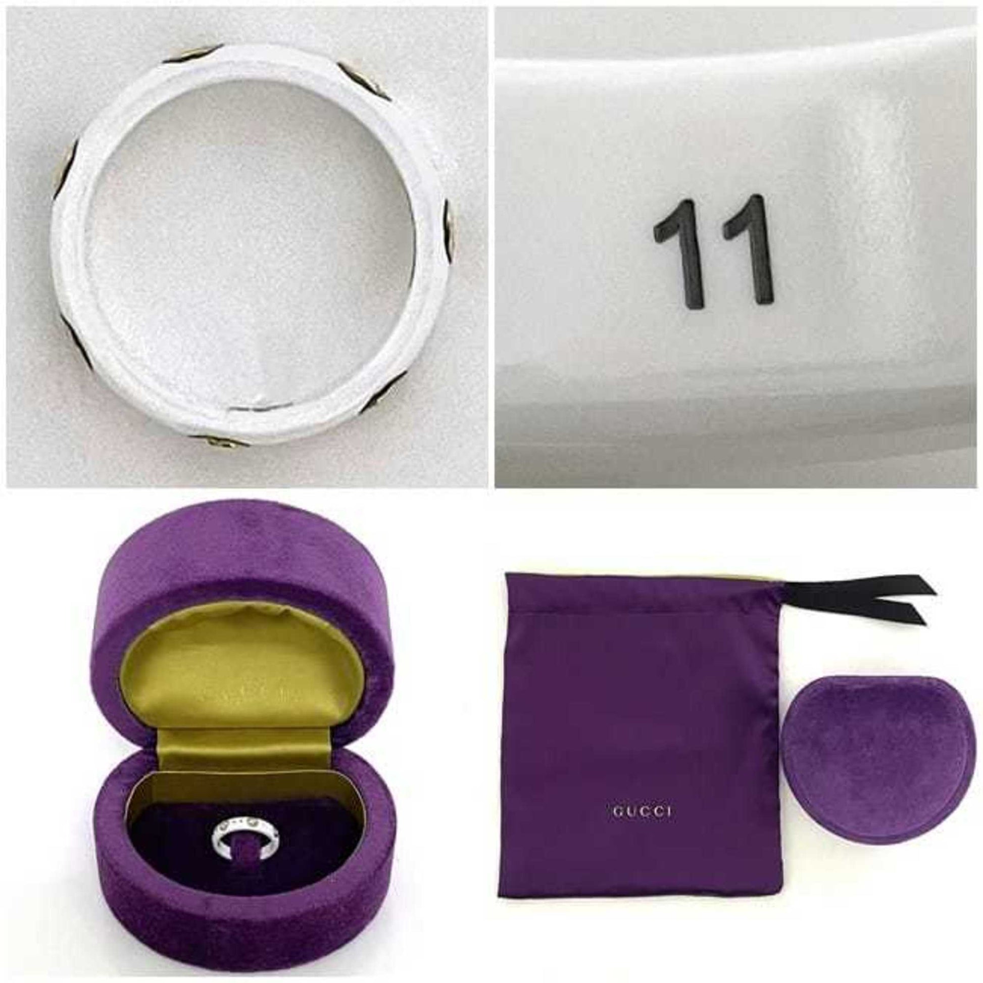Gucci White Yellow Gold Ceramic Yellow Gold (18K) Band Ring