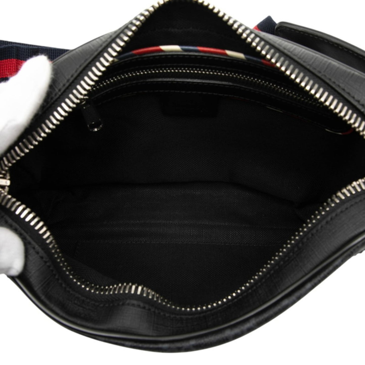 Gucci Black Multi-Color Pvc Leather Fanny Pack Sling Bag