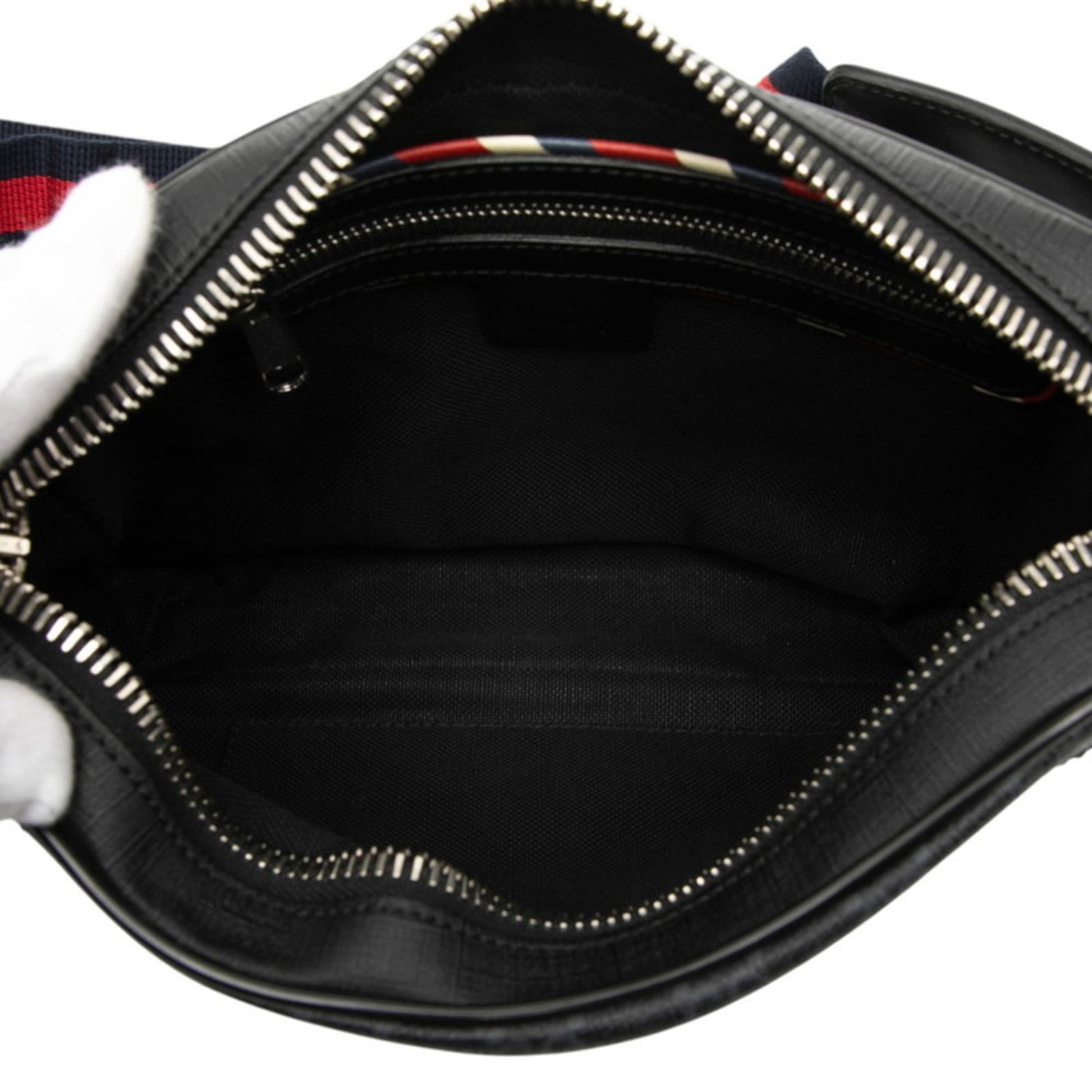 Gucci Black Multi-Color Pvc Leather Fanny Pack Sling Bag