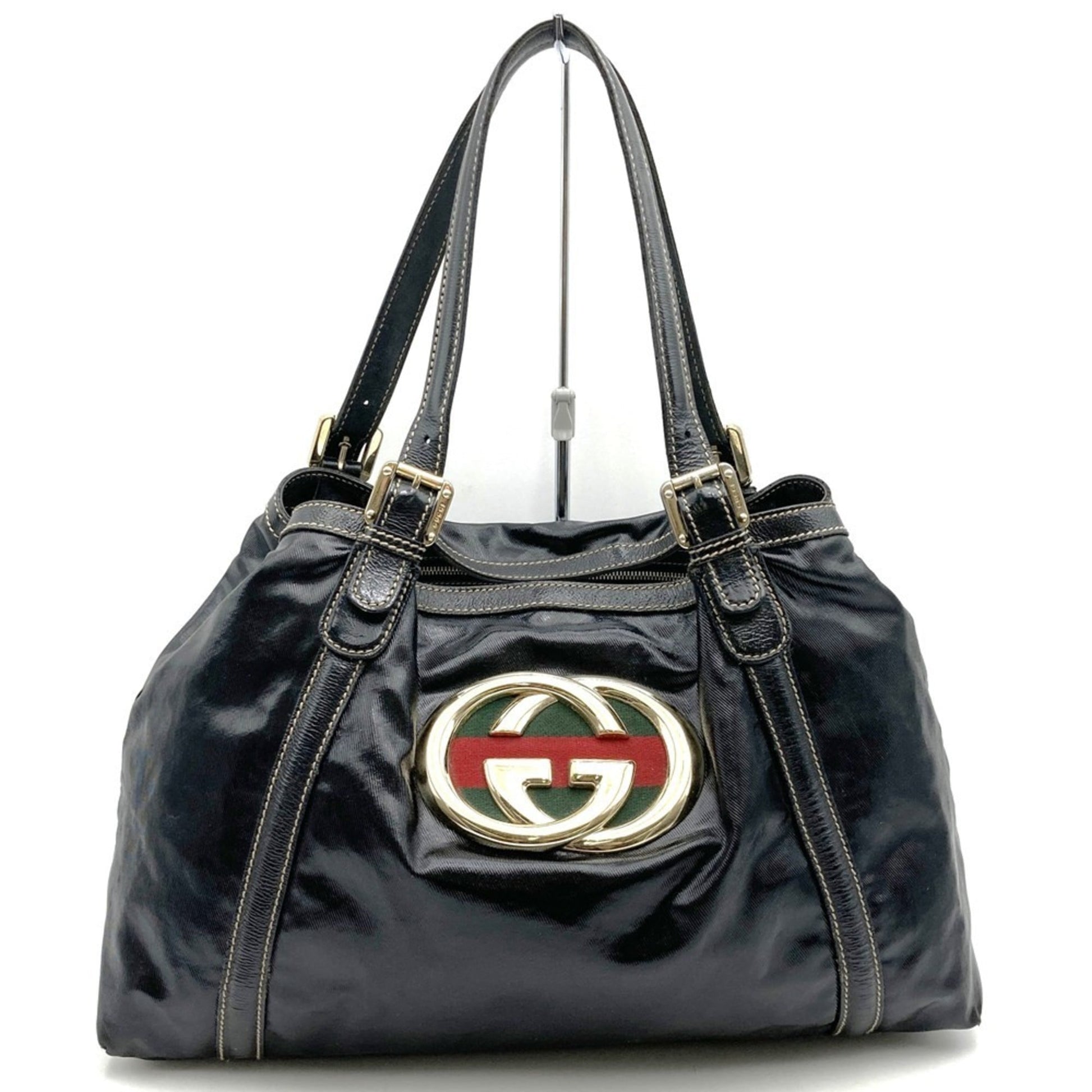 Gucci Black Leather Tote Bag
