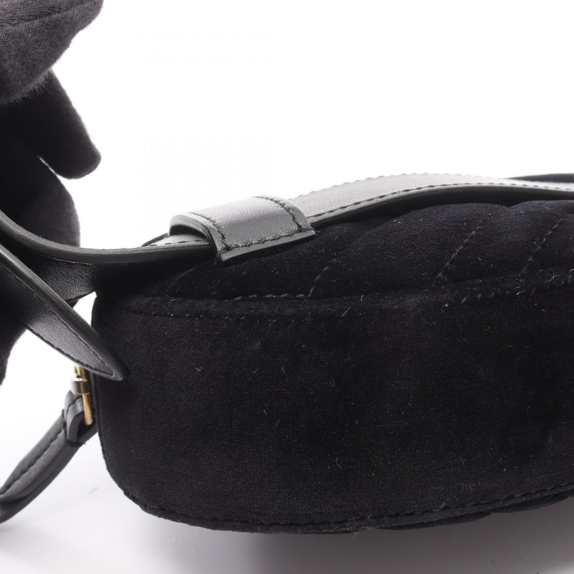 Gucci Black Fabric Leather Fanny Pack