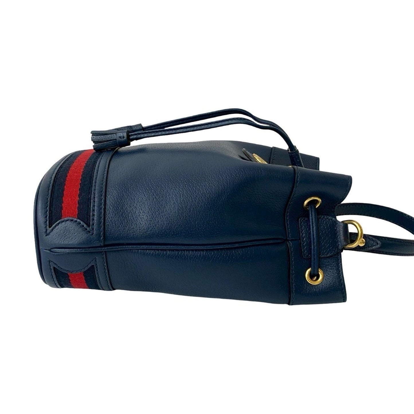 Gucci Navy Red Color Leather Shoulder Bag