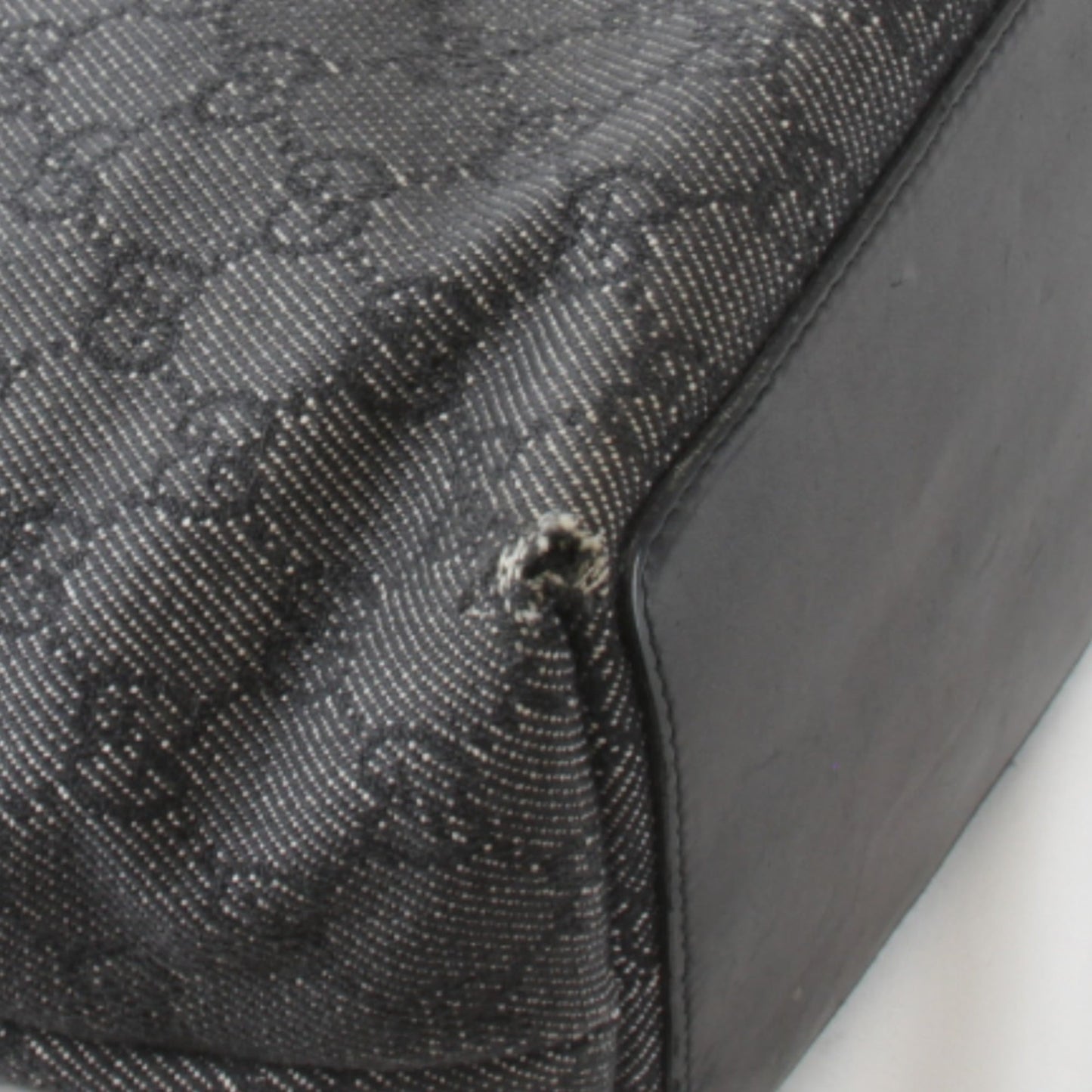 Gucci Black Gg Canvas Tote Bag
