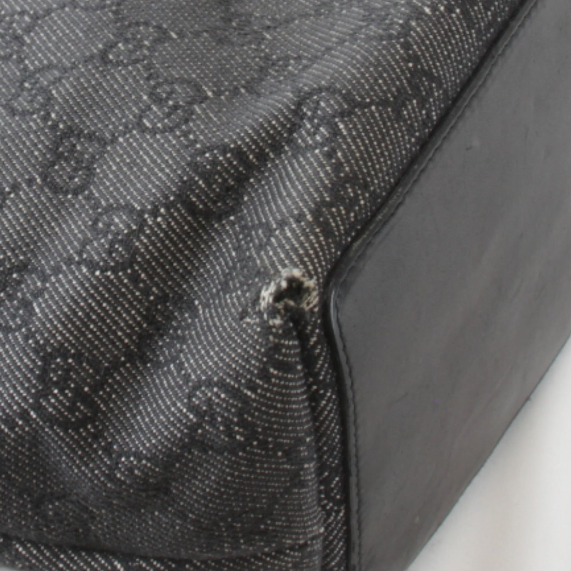 Gucci Black Gg Canvas Tote Bag