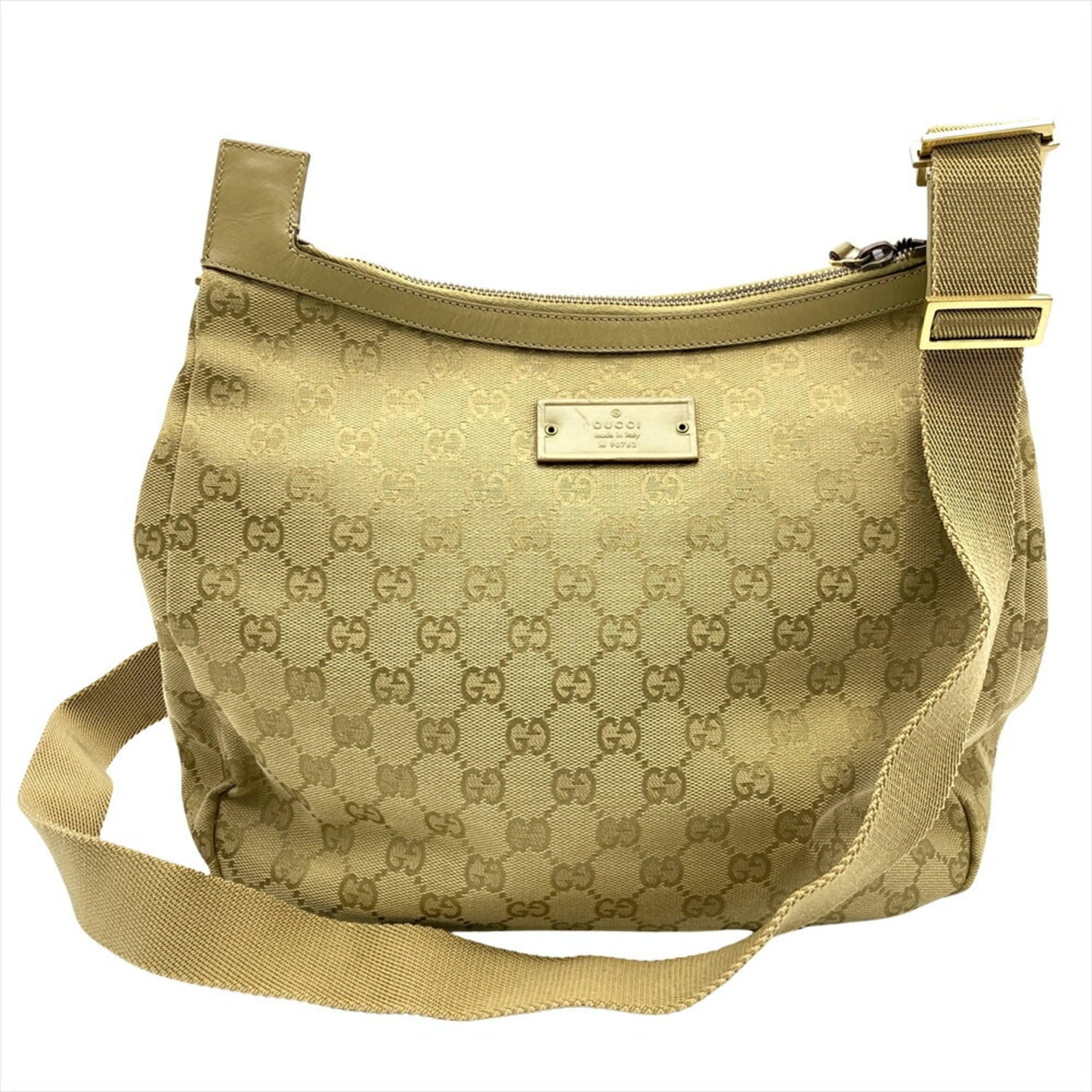 Gucci Gg Canvas Khaki Gg Canvas Shoulder Bag
