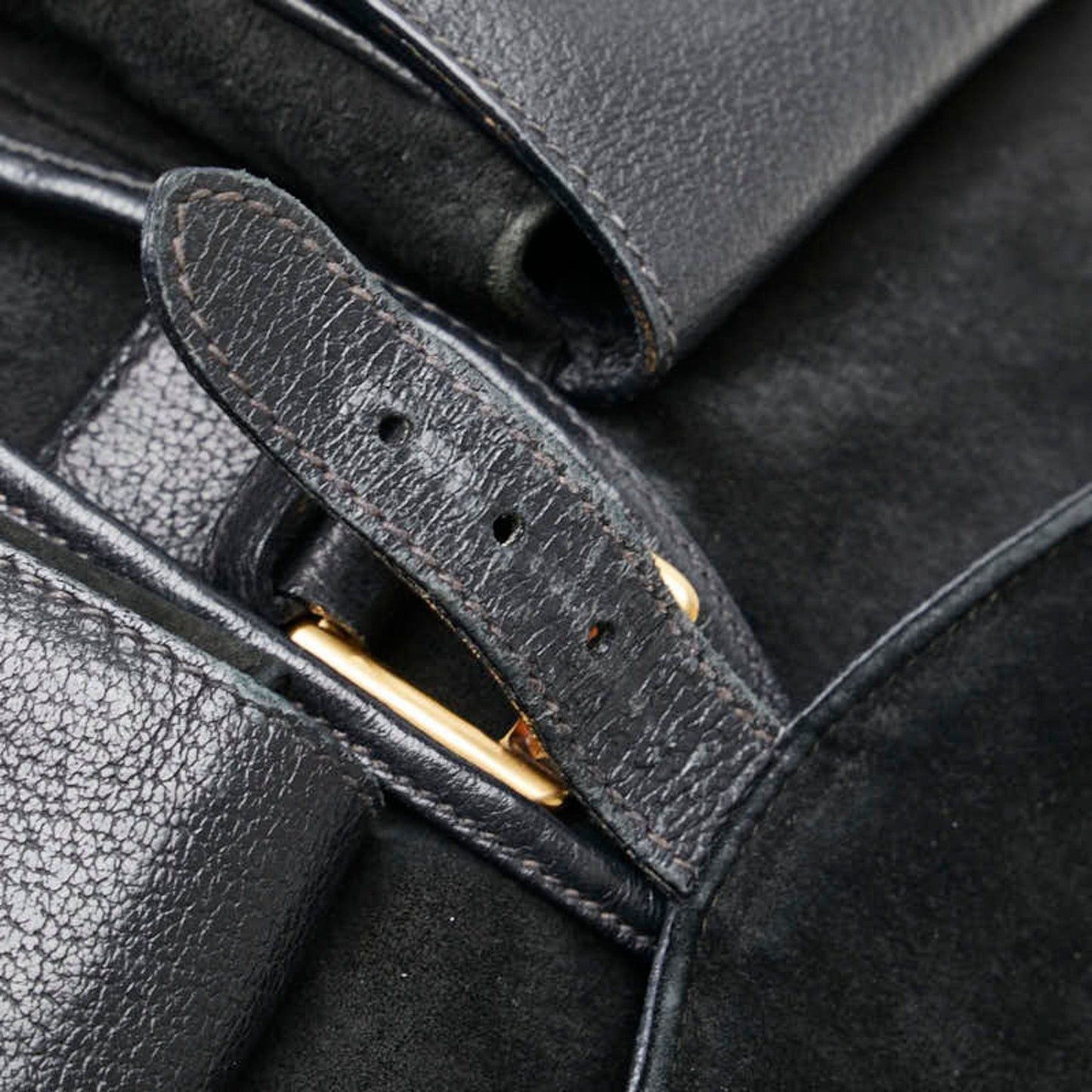 Gucci Black Suede Leather Backpack