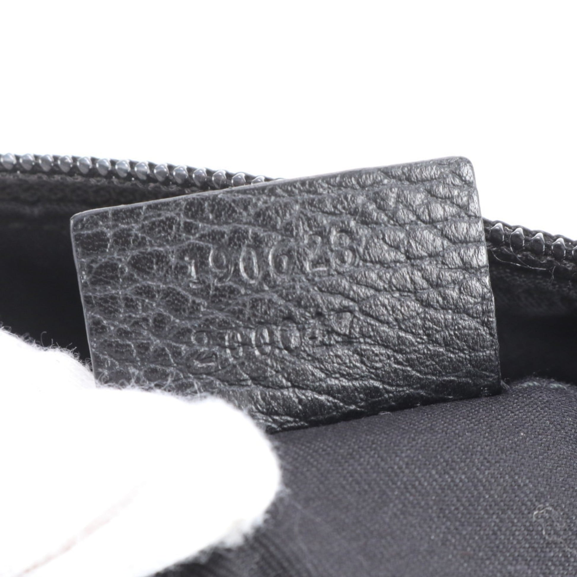 Gucci Black Leather Canvas Shoulder Bag