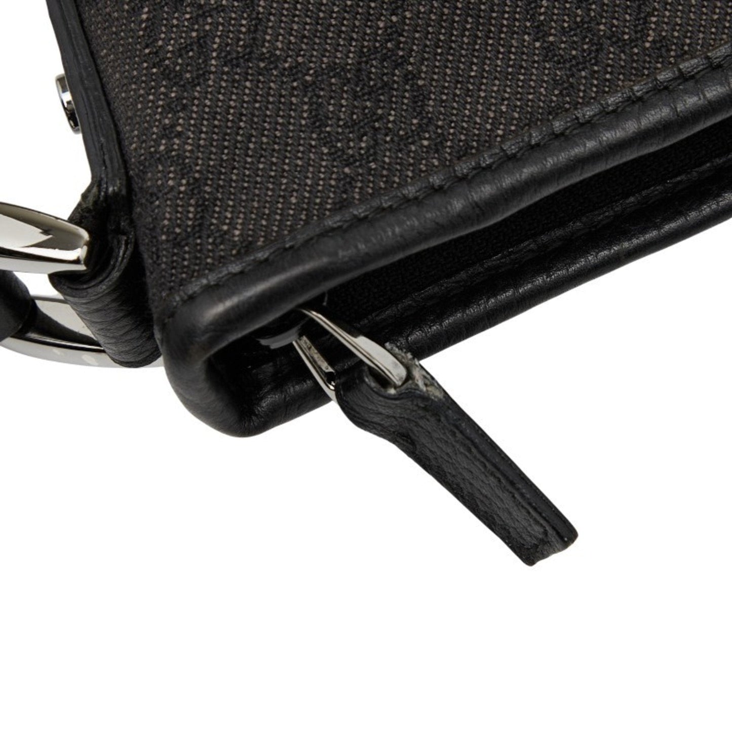 Gucci Black Canvas Leather Shoulder Bag