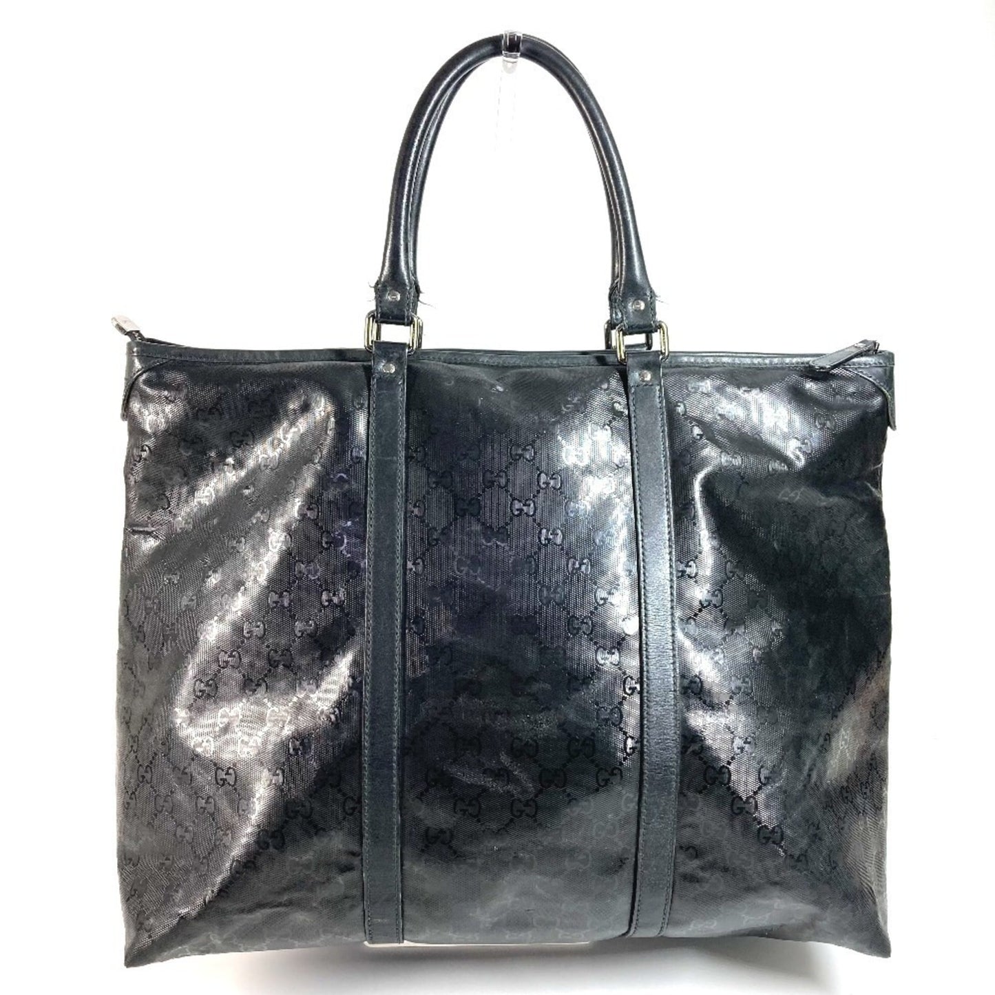 Gucci Gg Imprimé Black Leather Gg Imprimé Boston Bag Shoulder Bag Tote Bag