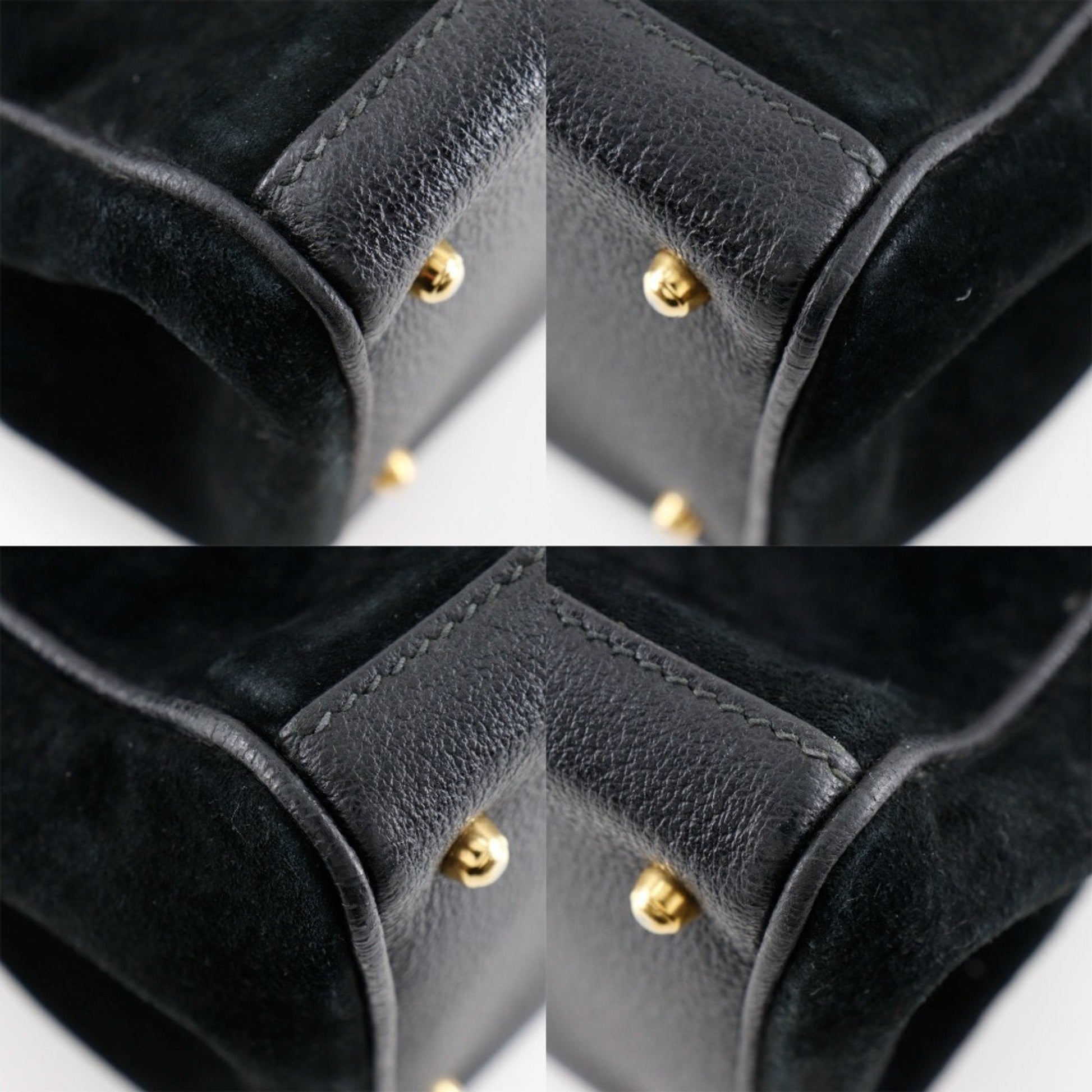 Gucci Black Suede Tote Bag