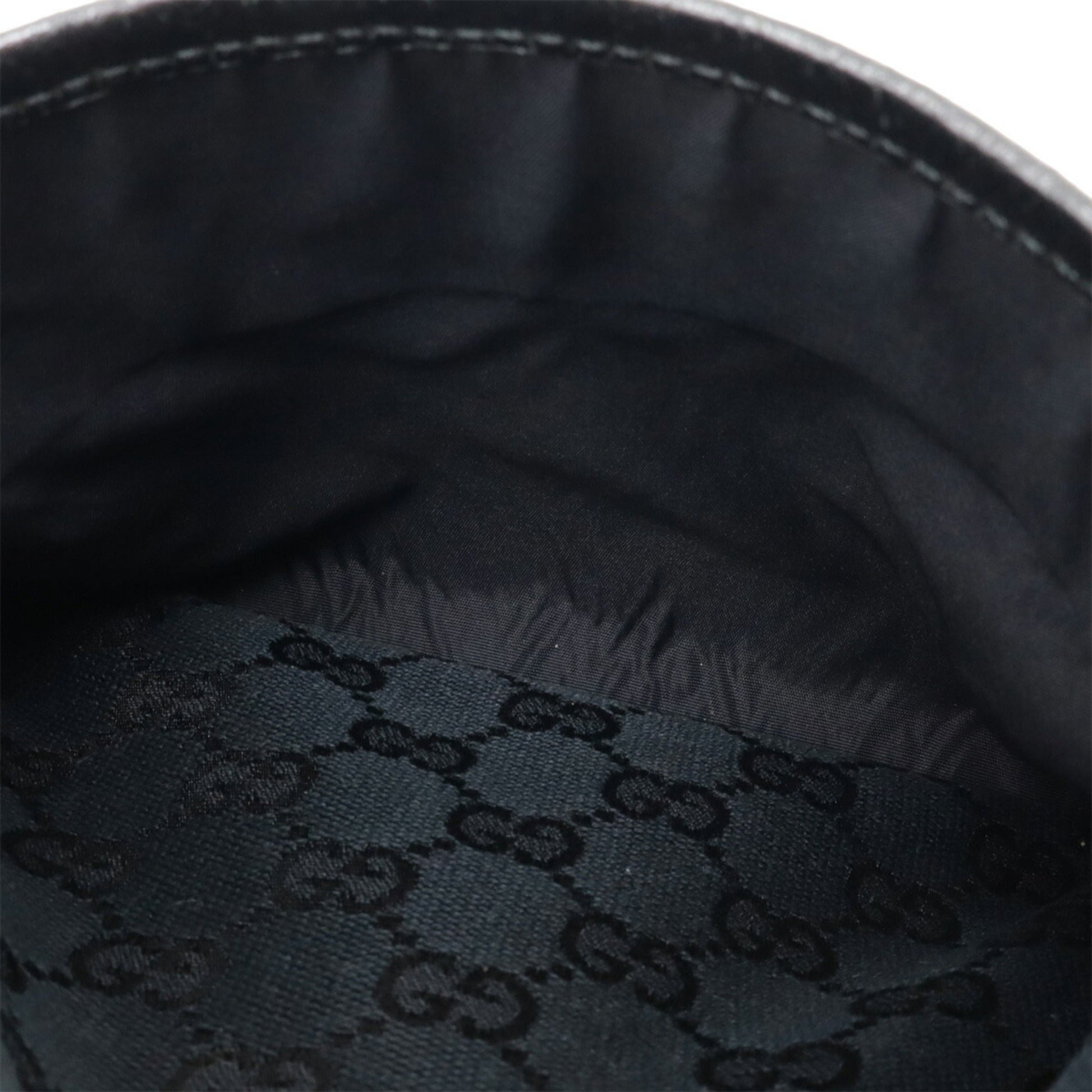 Gucci Black Gg Canvas Leather Shoulder Bag