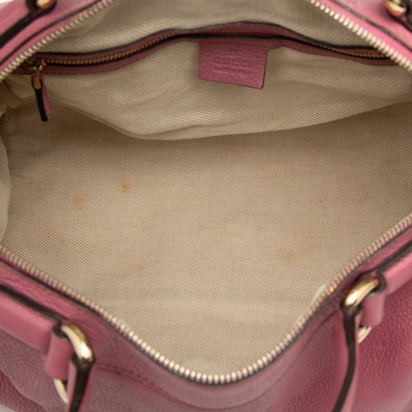 Gucci Pink Leather Boston Bag Handbag