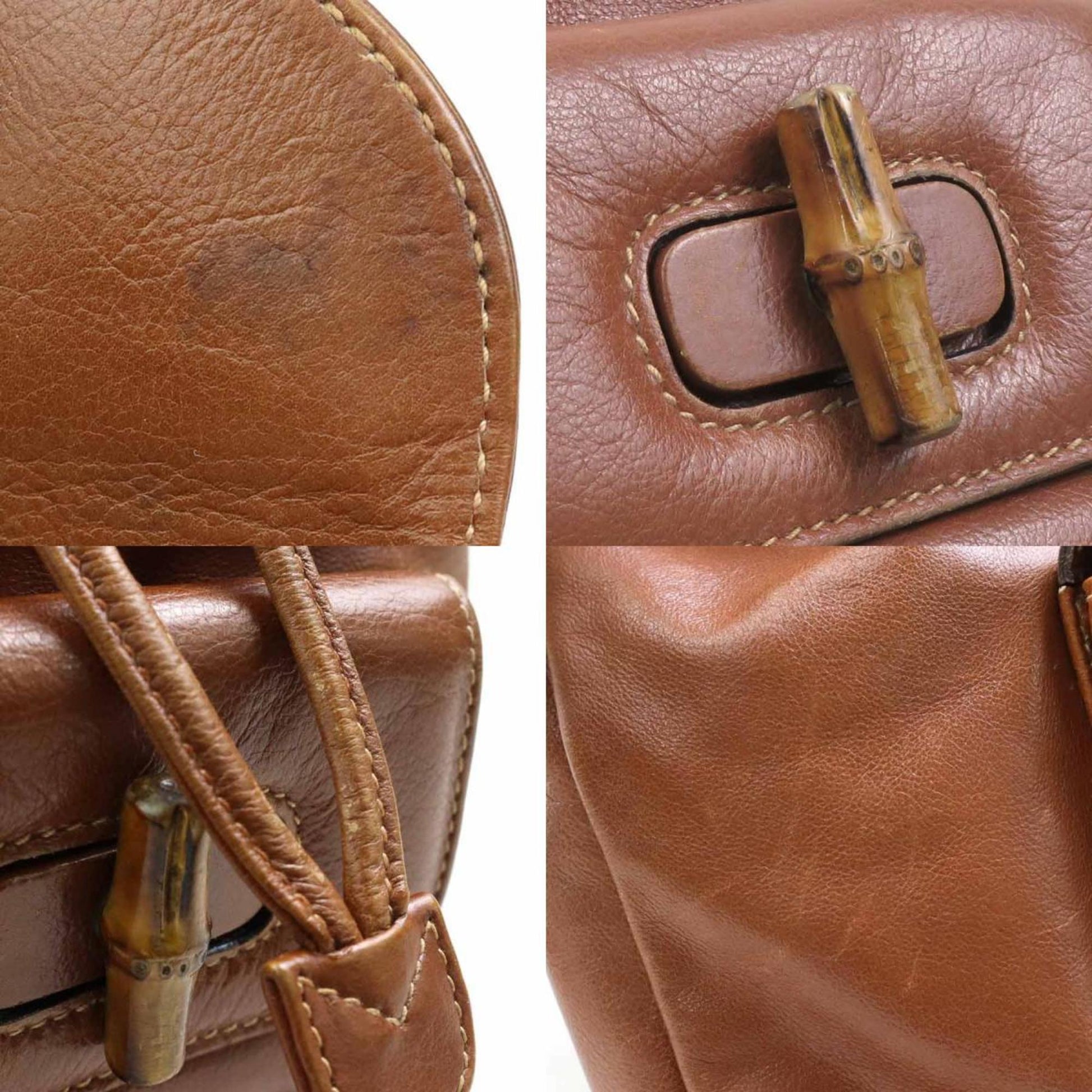 Gucci Brown Leather Backpack