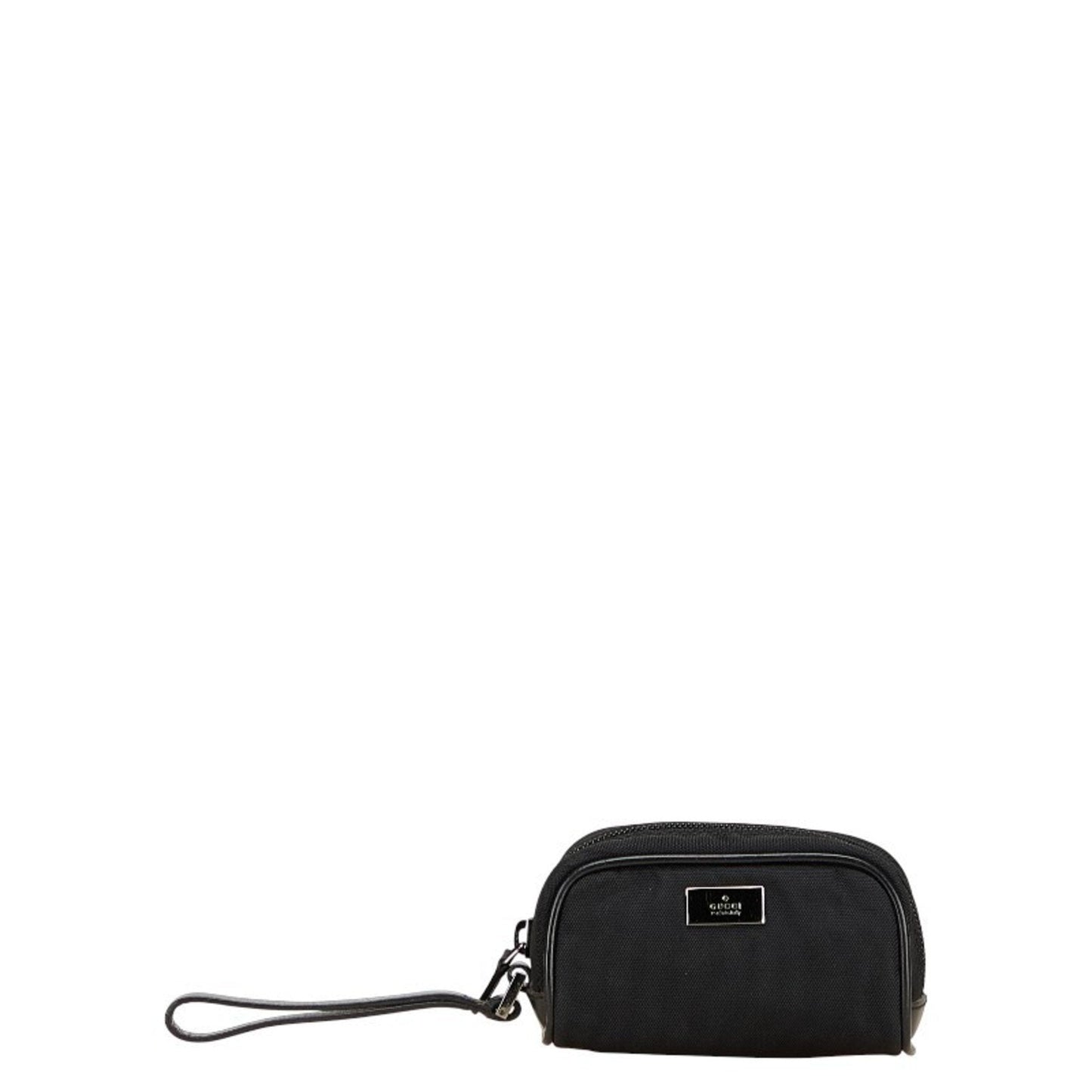 Gucci Black Nylon Leather Pouch