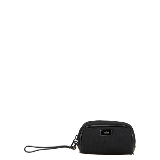 Gucci Black Nylon Leather Pouch
